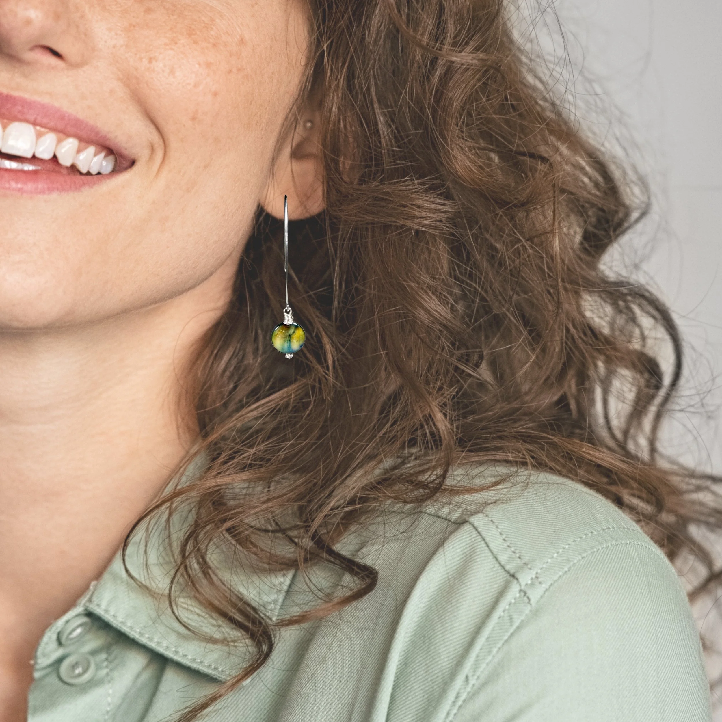 Olive MOP Earrings lifestyle 2.jpg