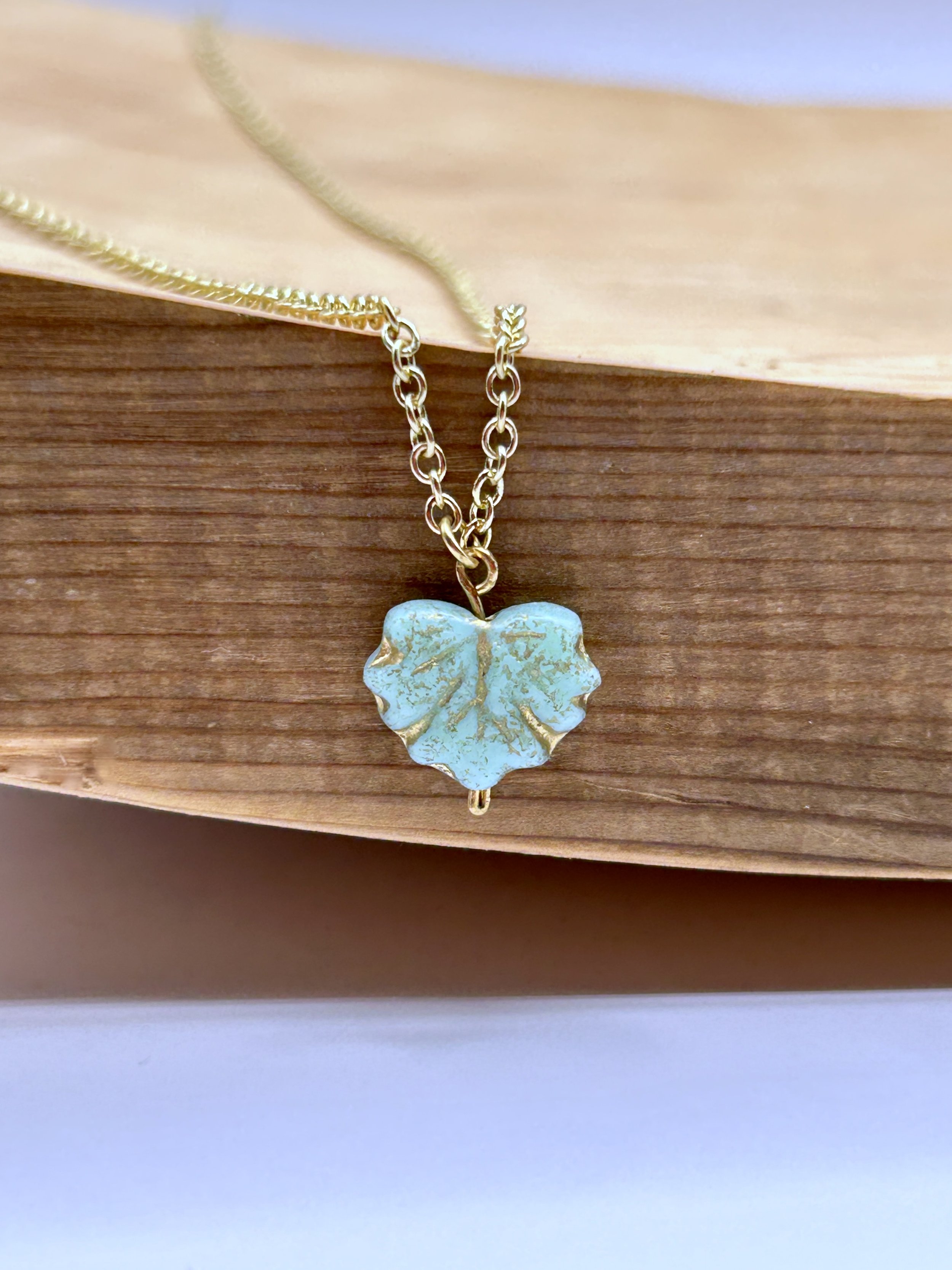 Golden Maple Leaf Tiny Necklace