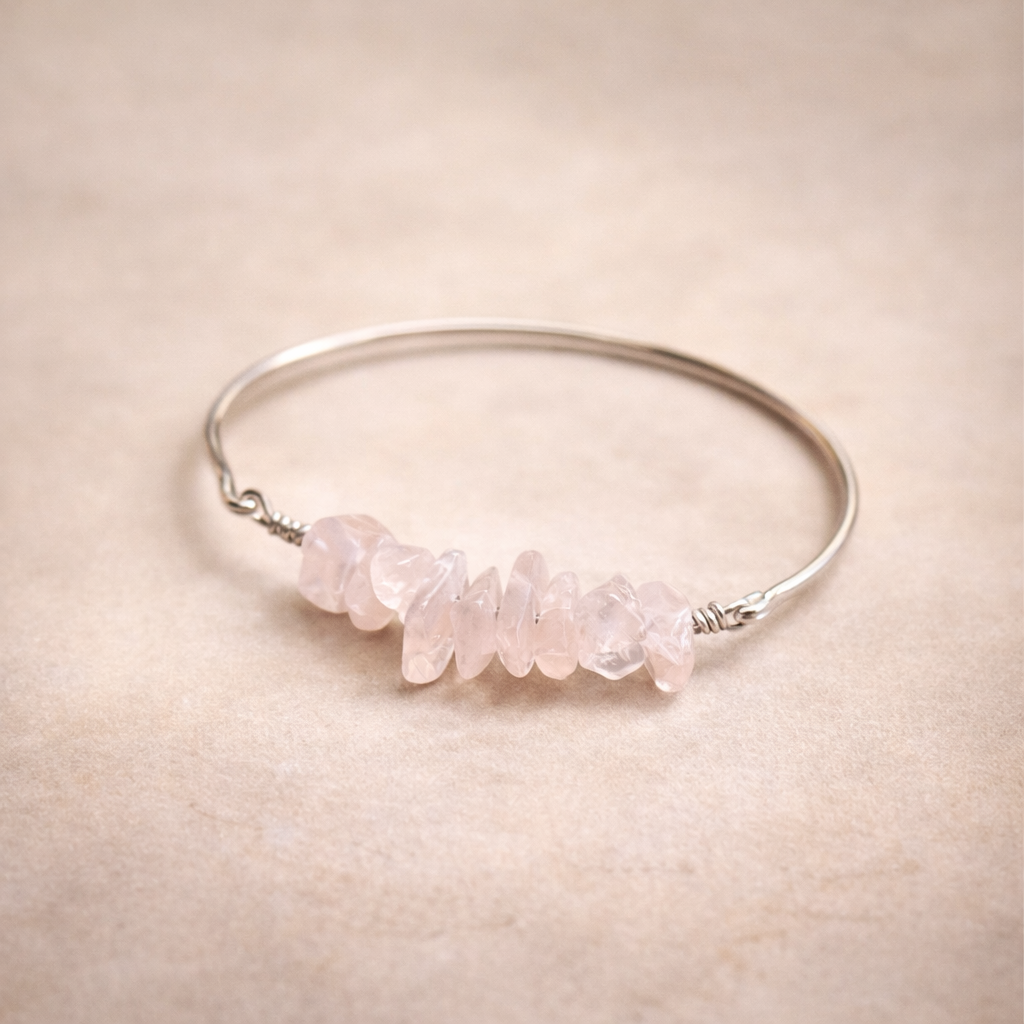 Rose Quartz Bangle Bracelet