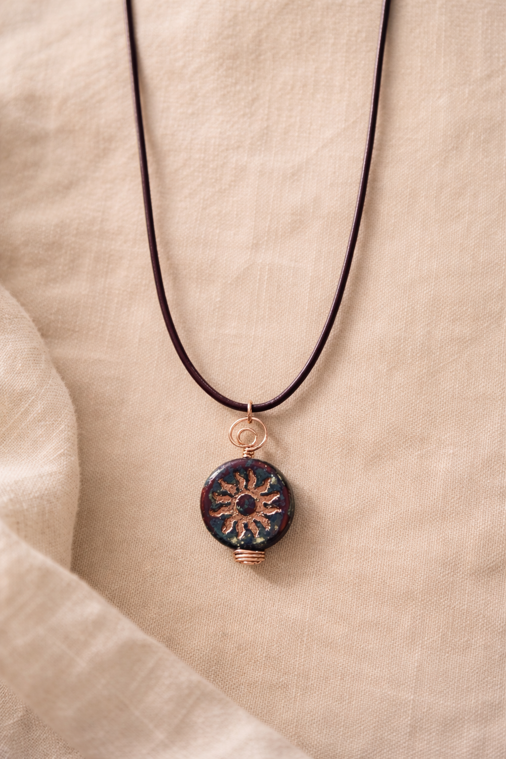 Artisan Czech Glass Pendant Necklace