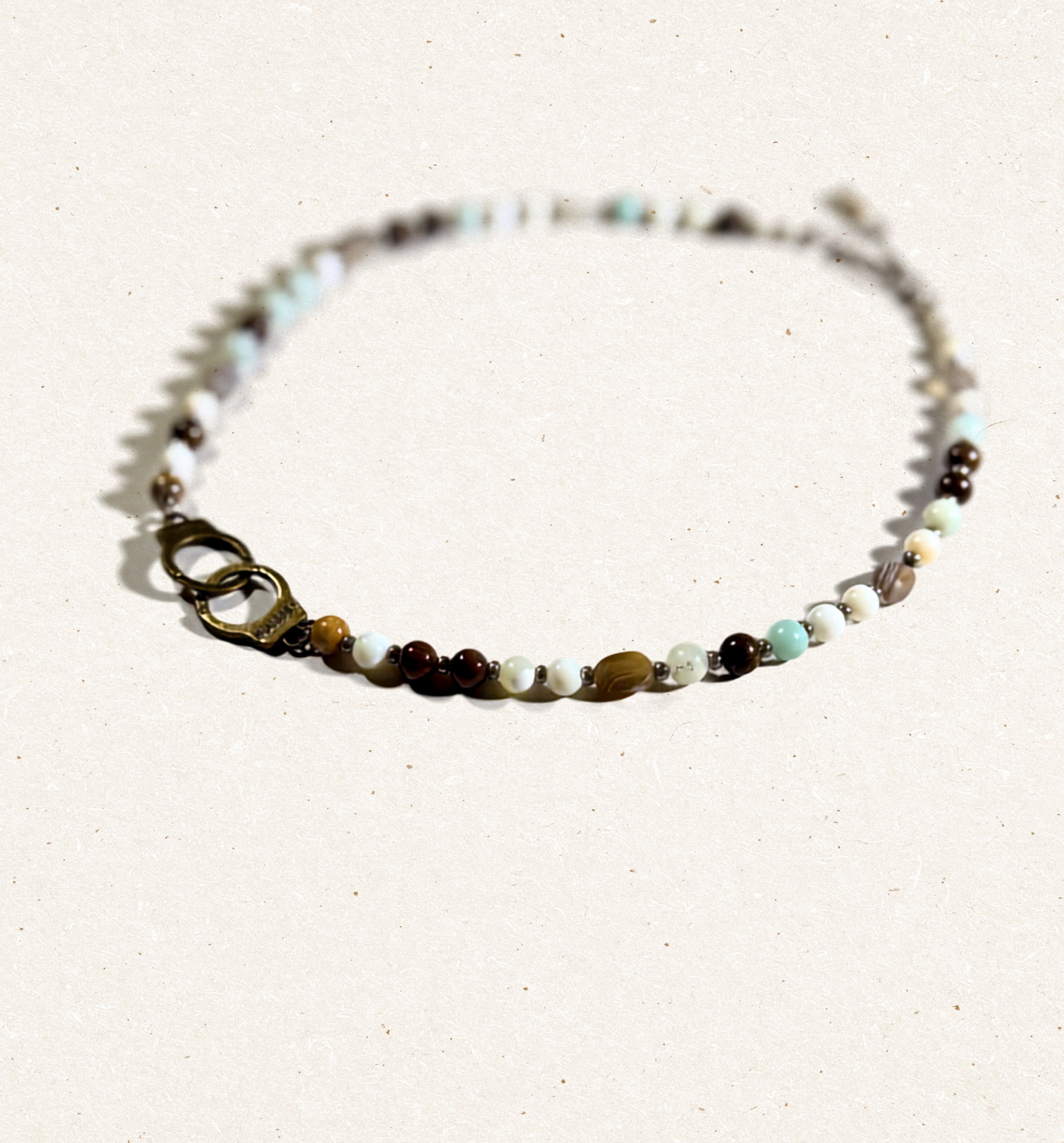 Freedom Multi Gemstone Beaded Necklace on light background