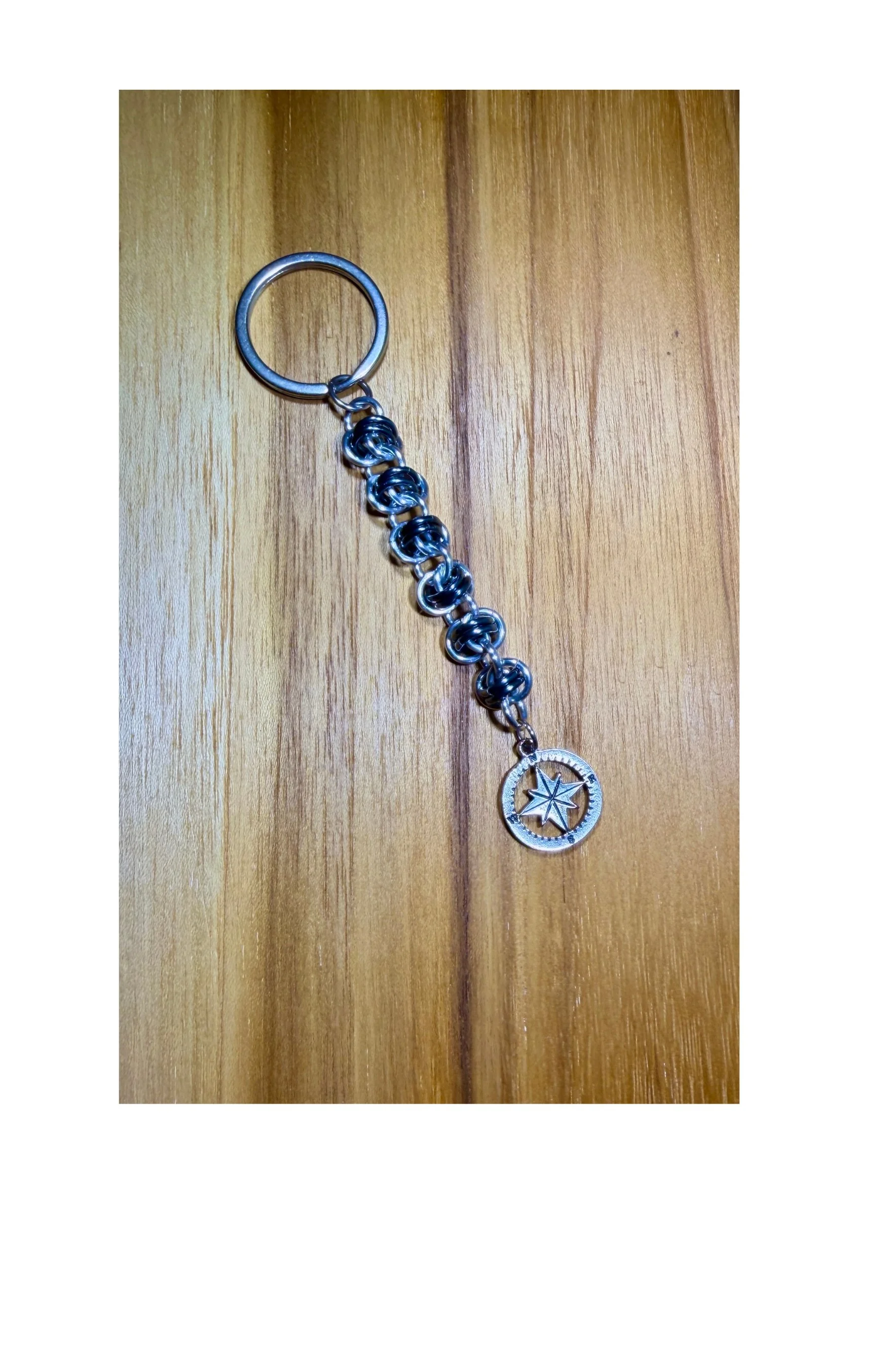 Keychain Basket Weave Compass wood background.jpg