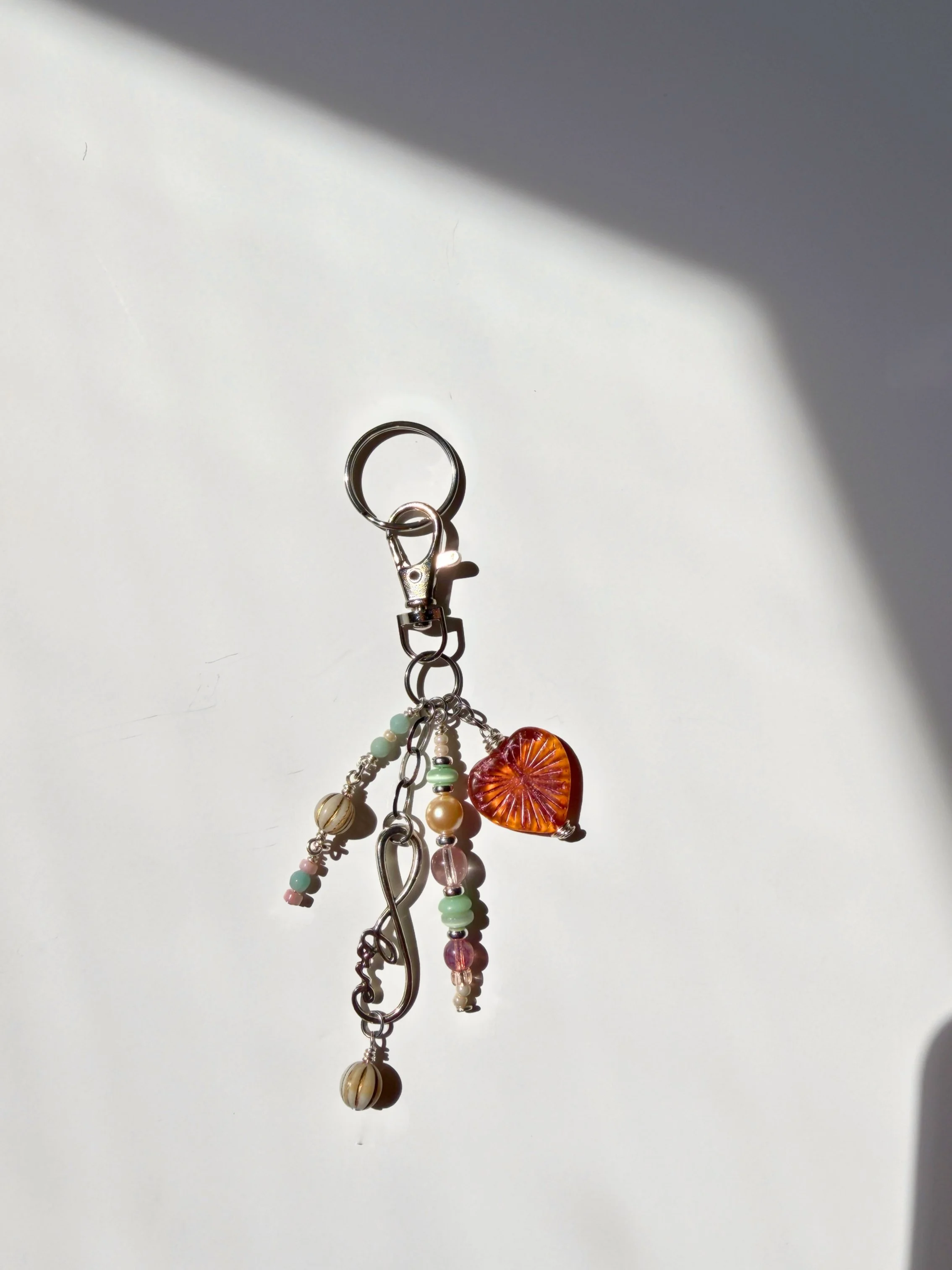 Radiant Heart Bag Charm