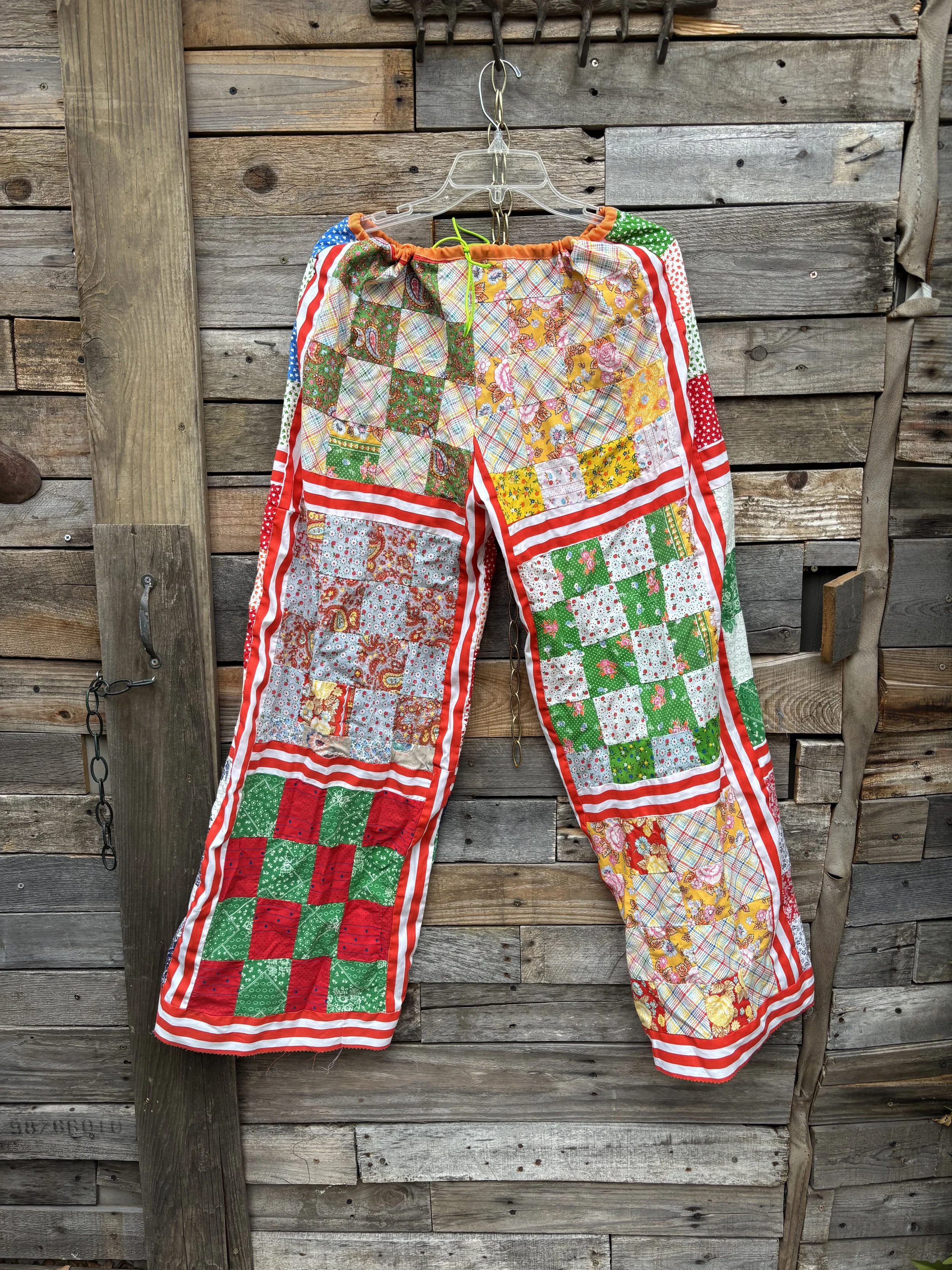 Checkerboard Quilt Top Pants
