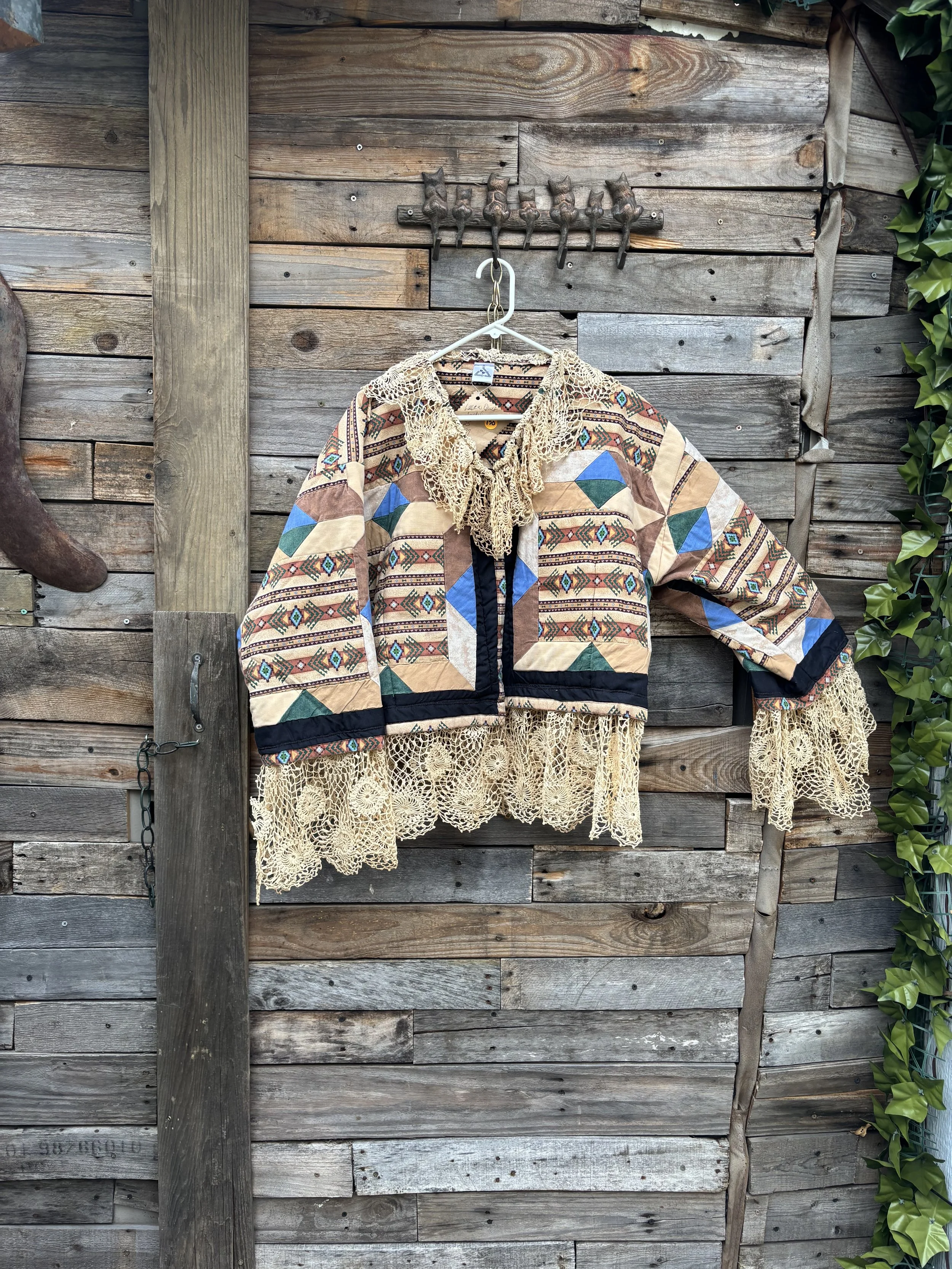 Lace Trim Quilted Jacket