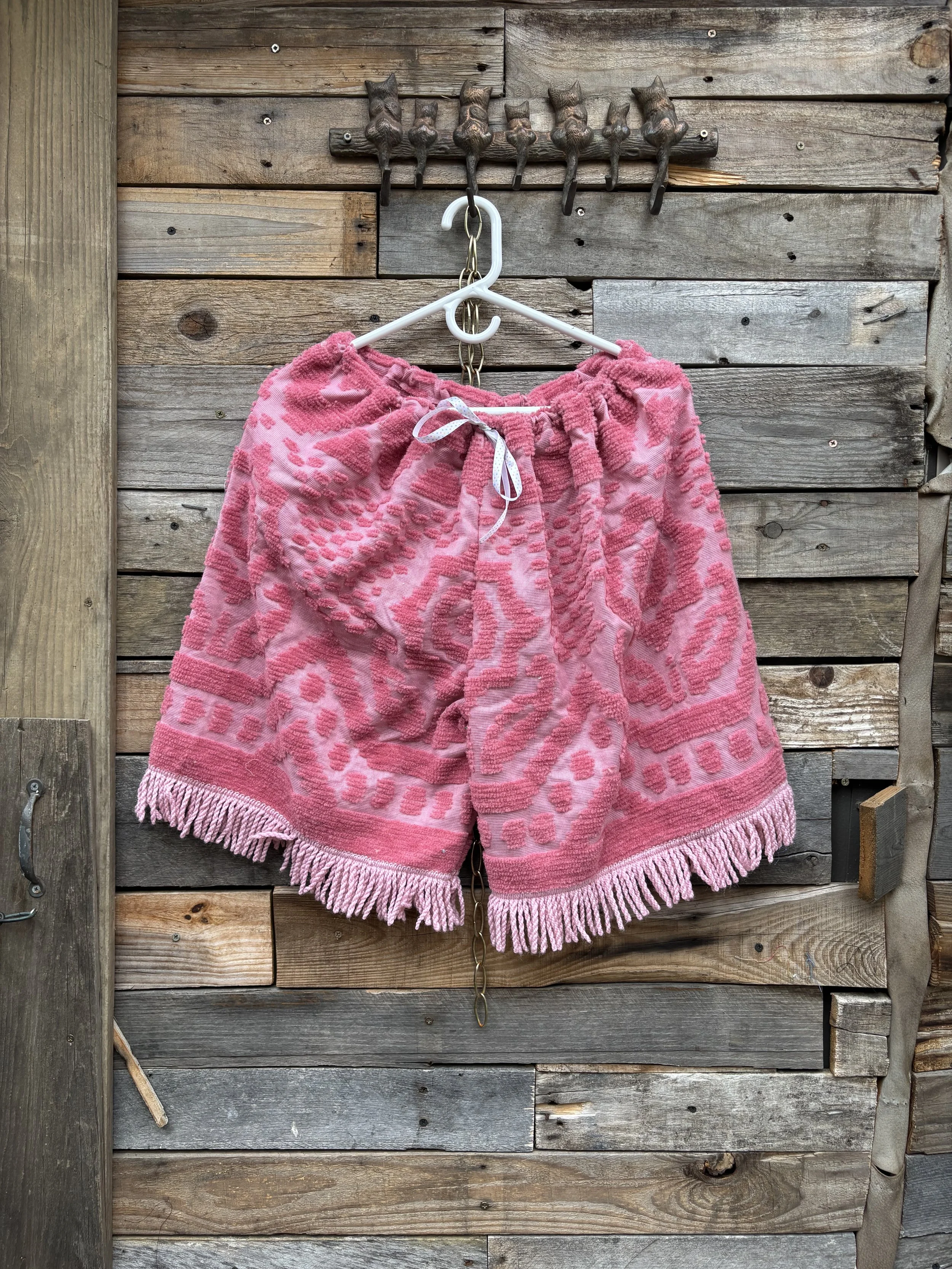 Pink Chenille Shorts
