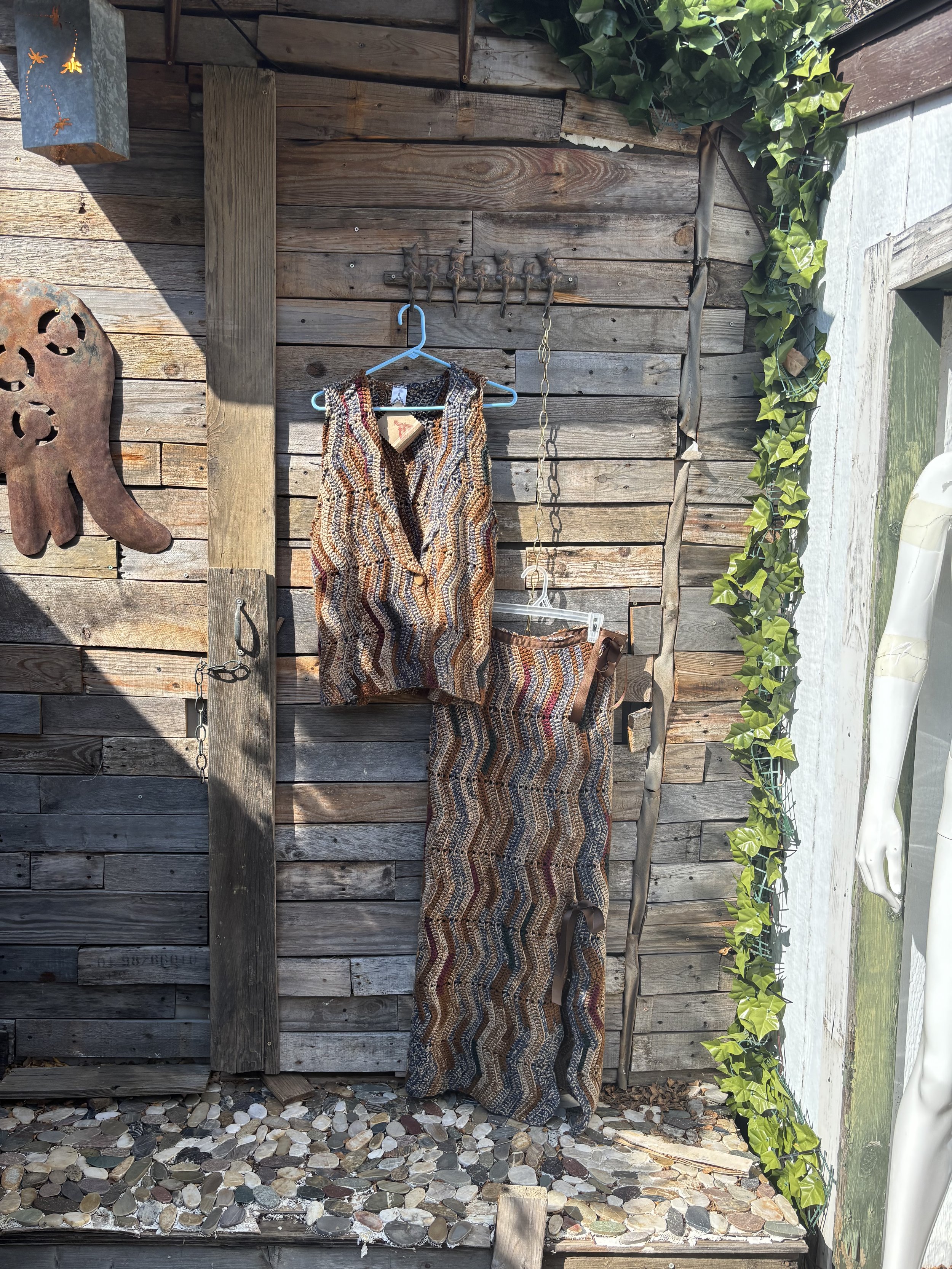 Brown Crochet Matching Set