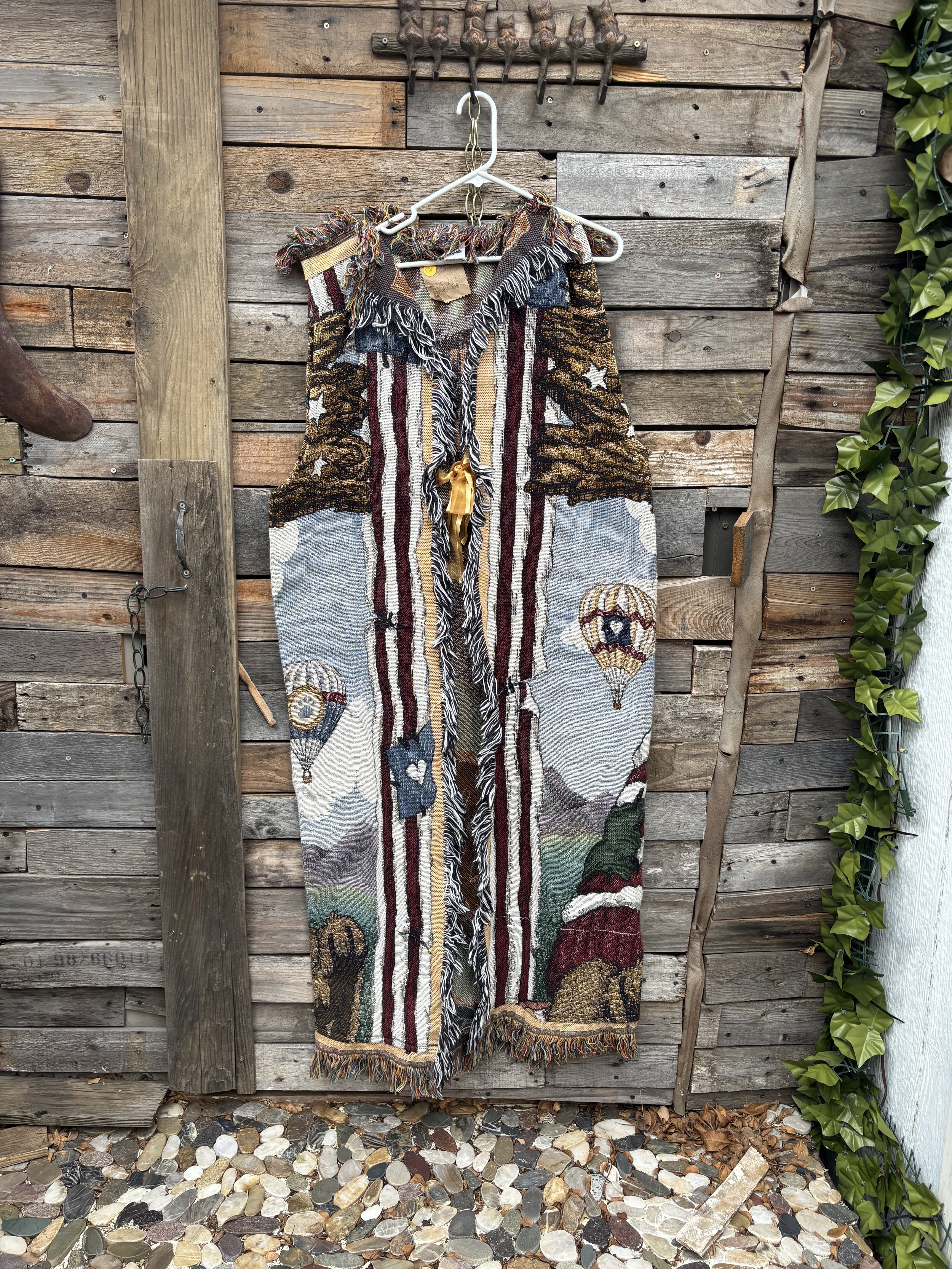 Big Bear Tapestry Duster Vest