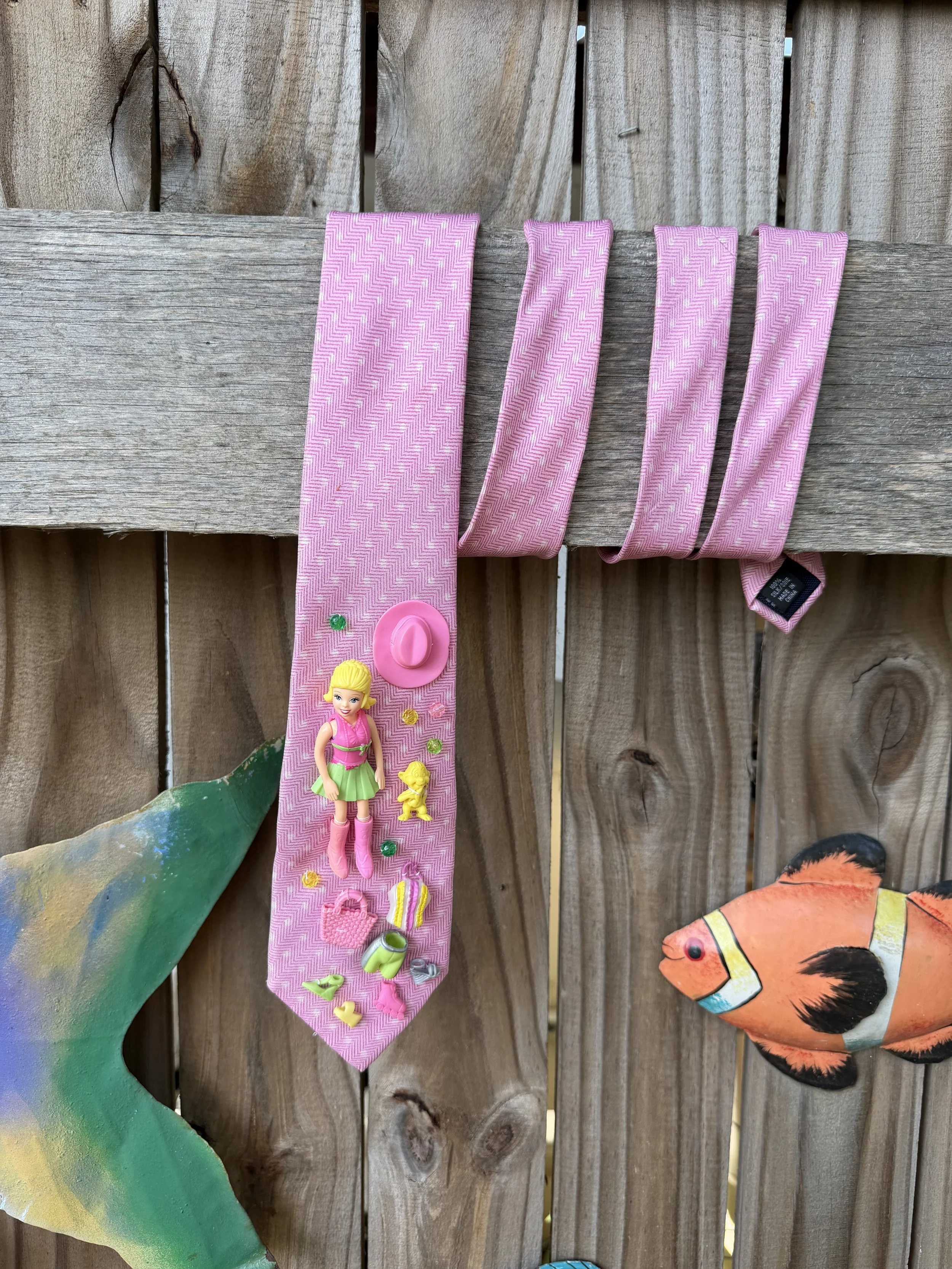 Pink Polka Dot Polly Pocket Tie