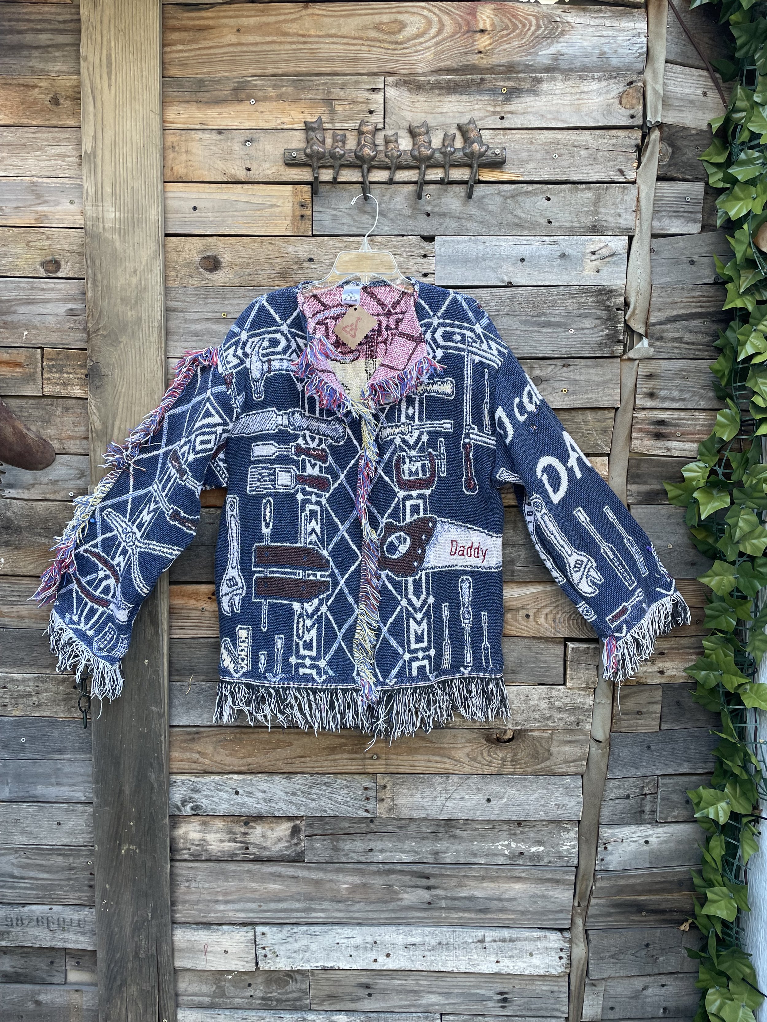 Daddy & Tools Tapestry Cardigan