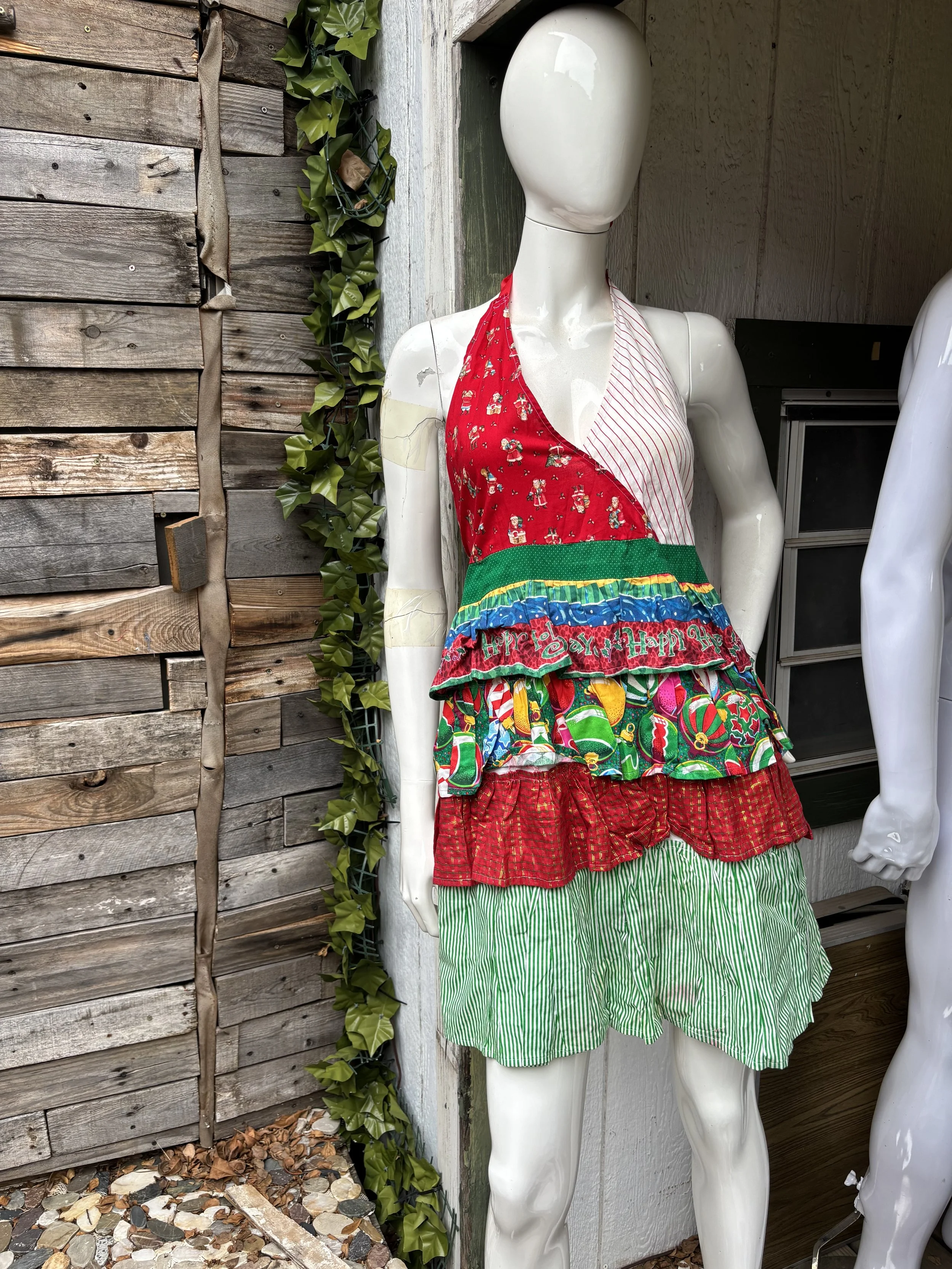Christmas Chaos Ruffle Apron