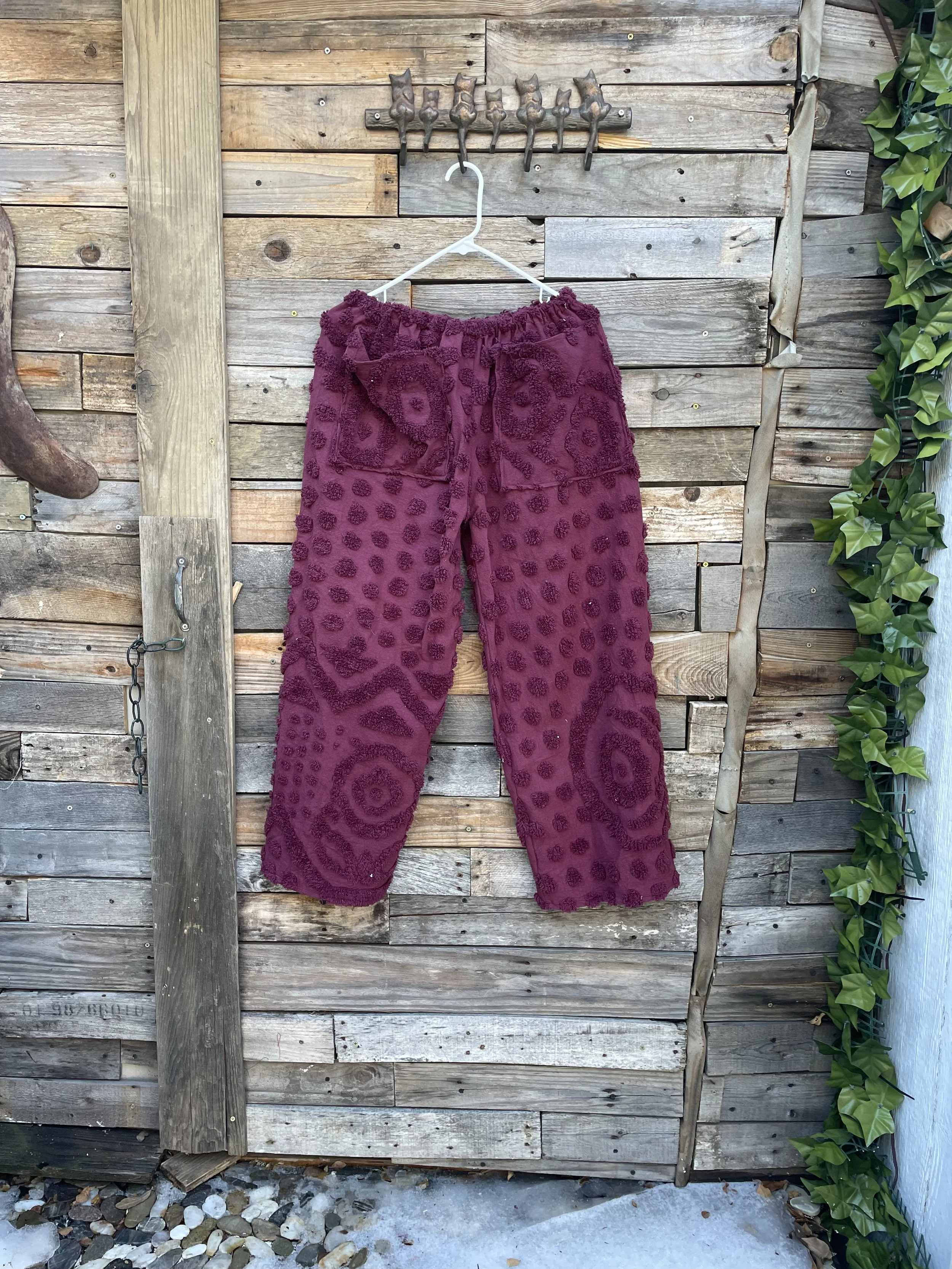 Burgundy Chenille Pants
