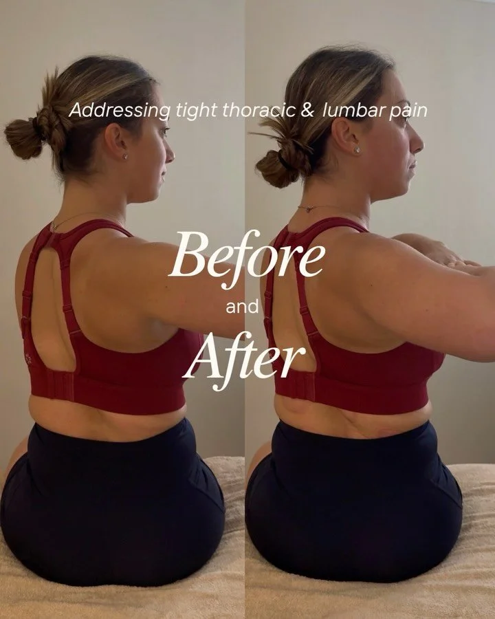 Mid to lower back feeling stiff, tight, or restricted? 

This client came in experiencing discomfort through her thoracic and lumbar spine, particularly with rotation and stretching to the right

After assessing her movement, we tailored a session fo