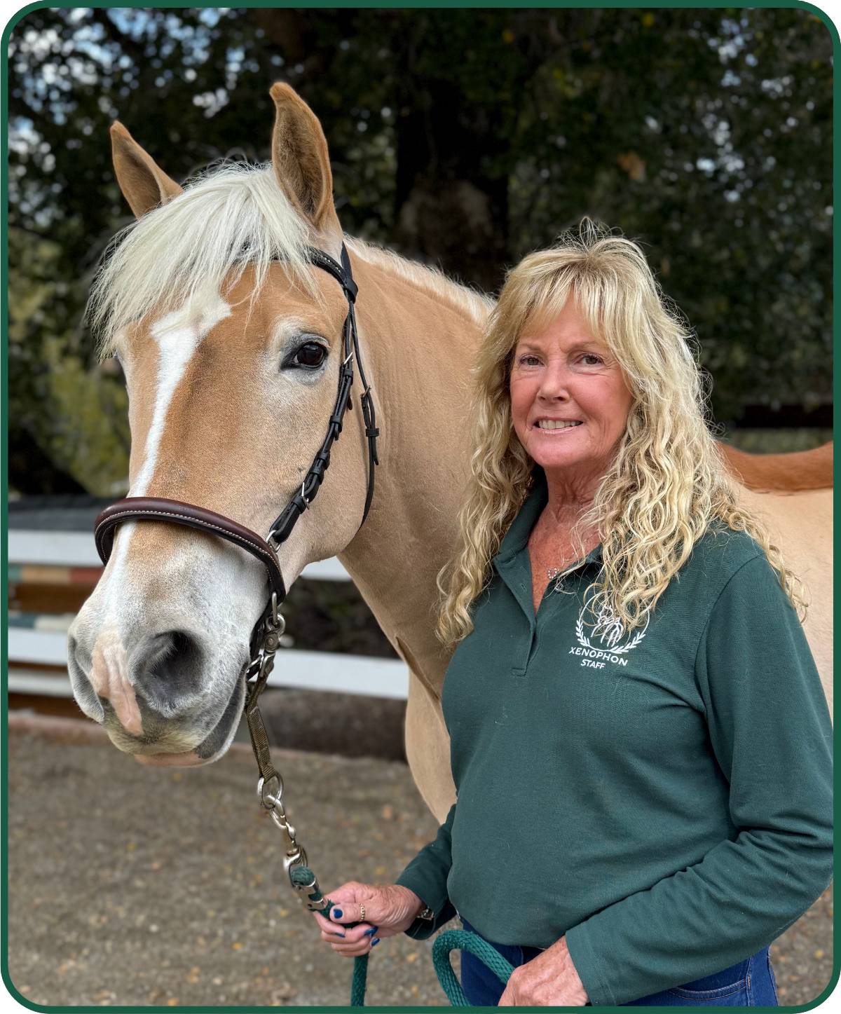 Instructor Lindsay and horse Windsong