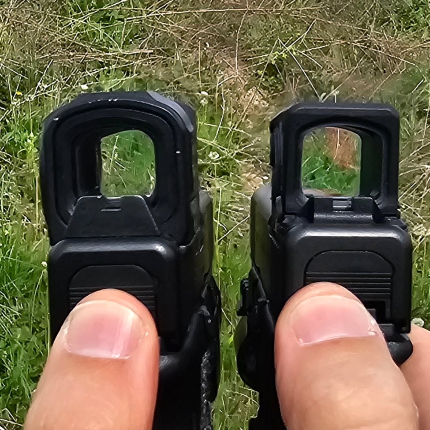 While teaching with WPS in Indiana this week, I was able to get my first look at the @aimpointusa COA. This picture shows it next to my Aimpoint Acro P2. It's smaller with an appearance of bigger glass. I have mixed feelings on its design. Some of it