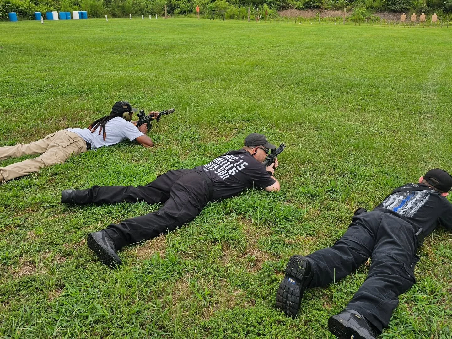 1 father, 1 son, and 1 friend. 3 together for a private group session today. They were fun to train with. CTS offers private group training if you're interested. Earlier this week, we did a private 8-hour class for a local business's employees. That 