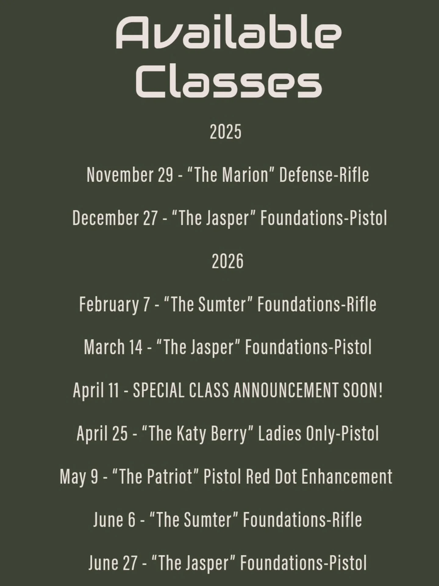 The first half of 2026 is live on the website! Website linked in bio 💪🏽💪🏽