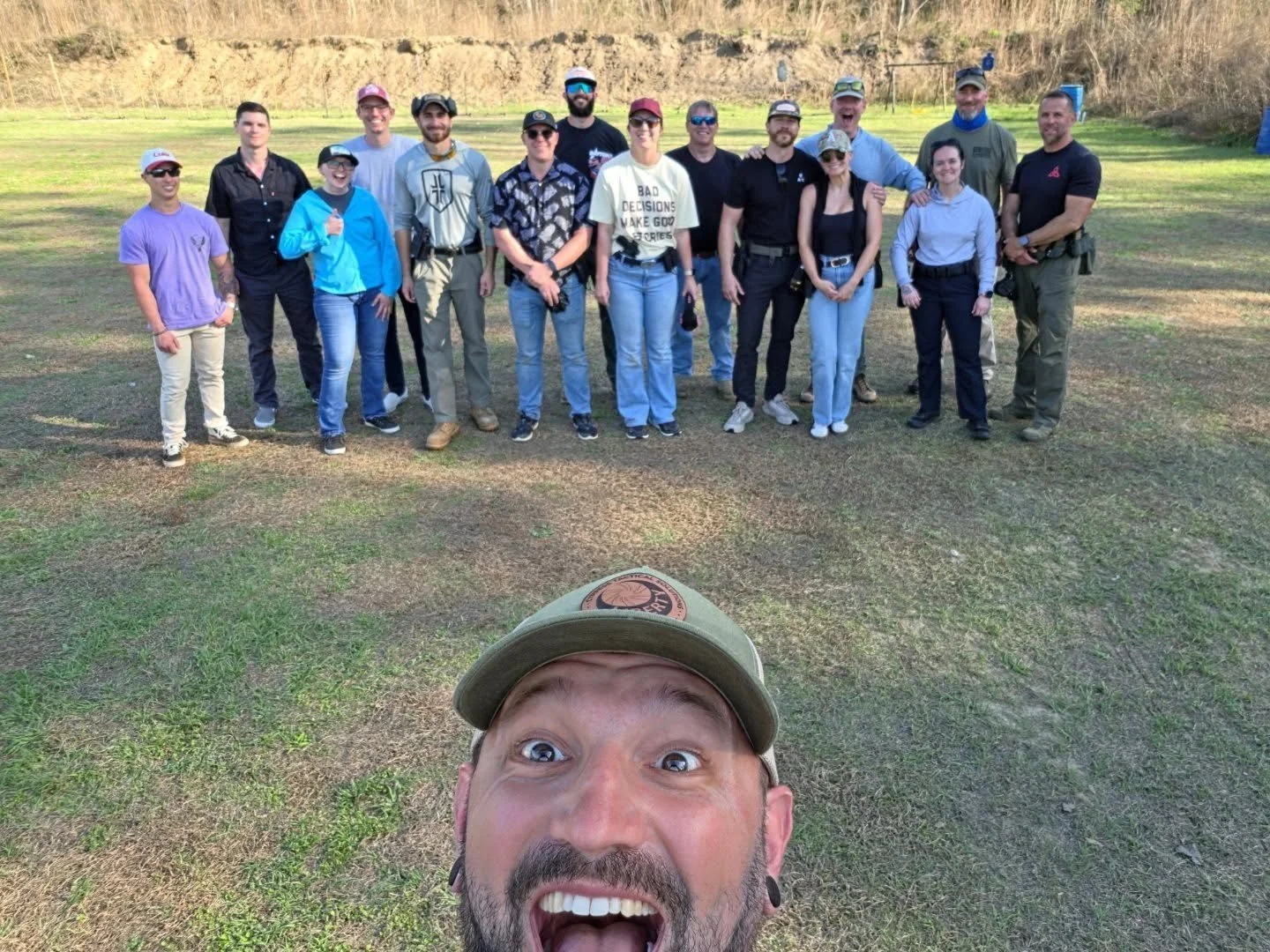 Another great time on the range today with The Jasper Pistol Foundations class! The weather was great with a cooler start and blue skies and the class had a great atmosphere with a bad dad joke or two. An interesting fact about this class in particul