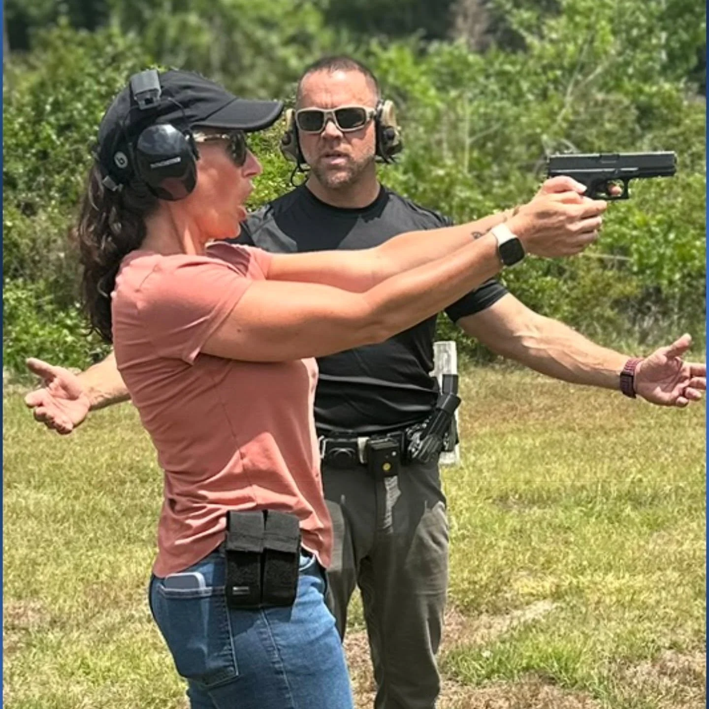 That look you make when you do what you didn't know you could do 😎 Today's Ladies Only Pistol Introduction class was a great time. The class had awesome women coming together to take steps into the area of being able to better protect themselves and