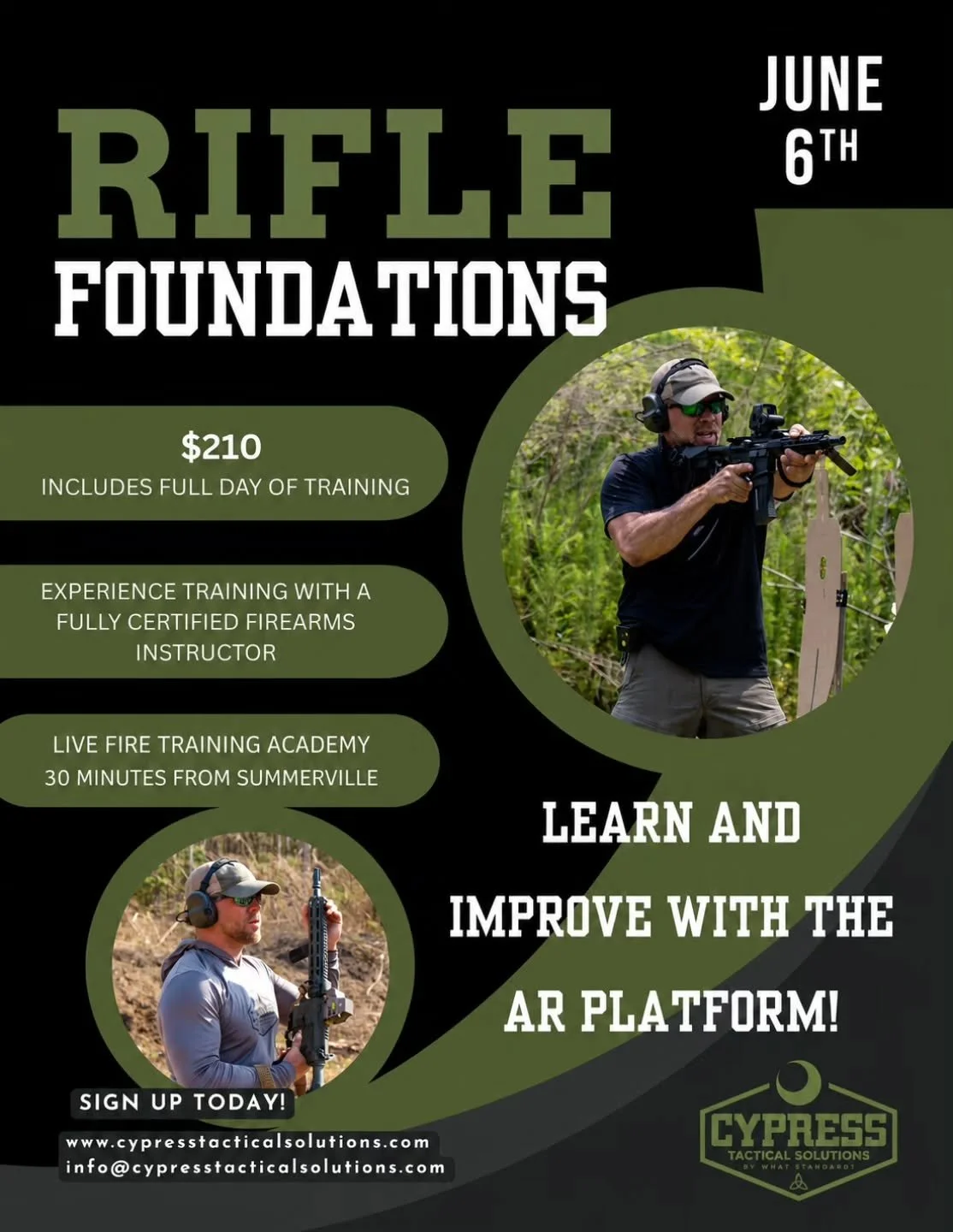 Our AR15 Foundations class is coming up next! June 6, a great date to train on the rifle! Who knows why that date stands out? 

Whether you're new to this weapon platform, or have been shooting it for years, this class will benefit you. Come have a g