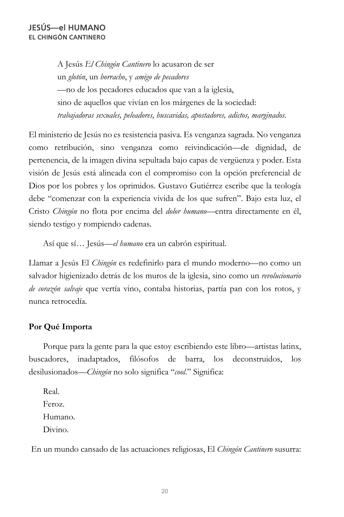 CHINGÓN 20