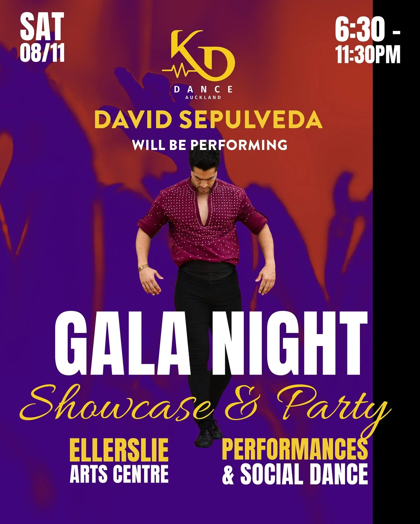 Introducing our incredible dancers who will performing at our Gala Night - Showcase &amp; Party coming up on the 8th of November.

✨Performer Spotlight - David Sepulveda ✨

As one of our directors, David needs no introduction. A passionate salsa danc