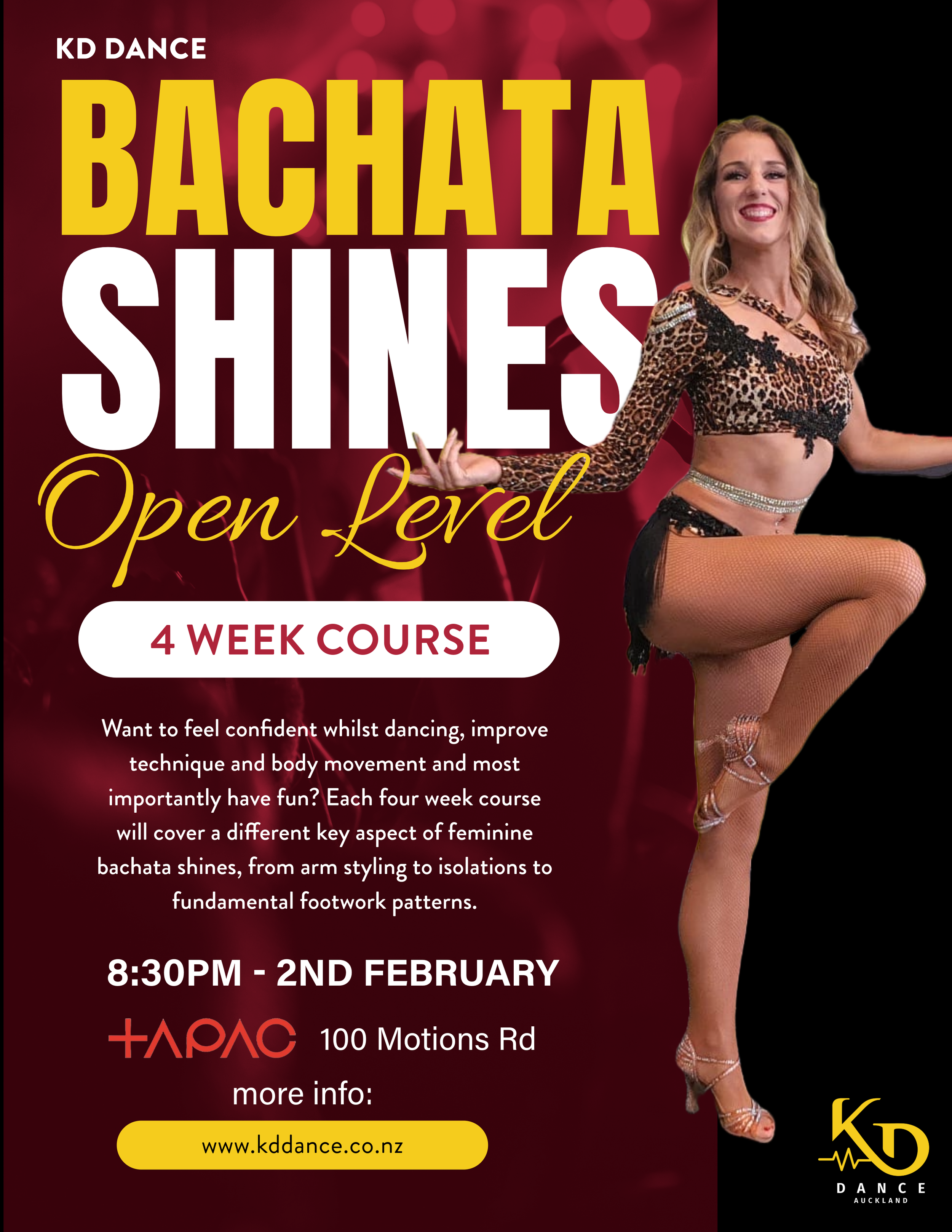 Term 1 2026 - Bachata Shines - Open Level Course