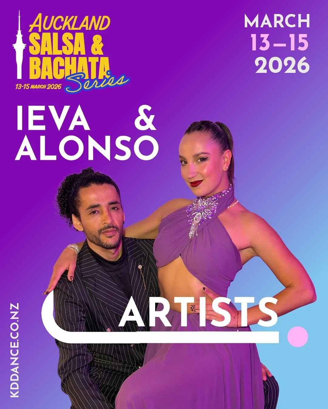 Meet the artists - Ieva &amp; Alonso

Alonso and Ieva are a Sydney-based Latin dance couple with a combined teaching experience of over 20 years, specialising in Salsa and Bachata. Teaching both nationally and internationally, they are known for bala