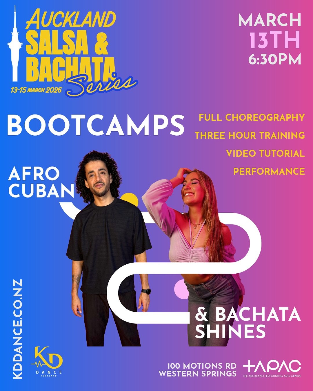 Want to get up close and personal to learn from Alonso &amp; Ieva? 

We have lined up two incredible bootcamps to kick off the Auckland Salsa &amp; Bachata Series 🔥 

Choose from:
- Bachata Shines w Ieva 
- Afro Cuban Shines w Alonso

What&rsquo;s i