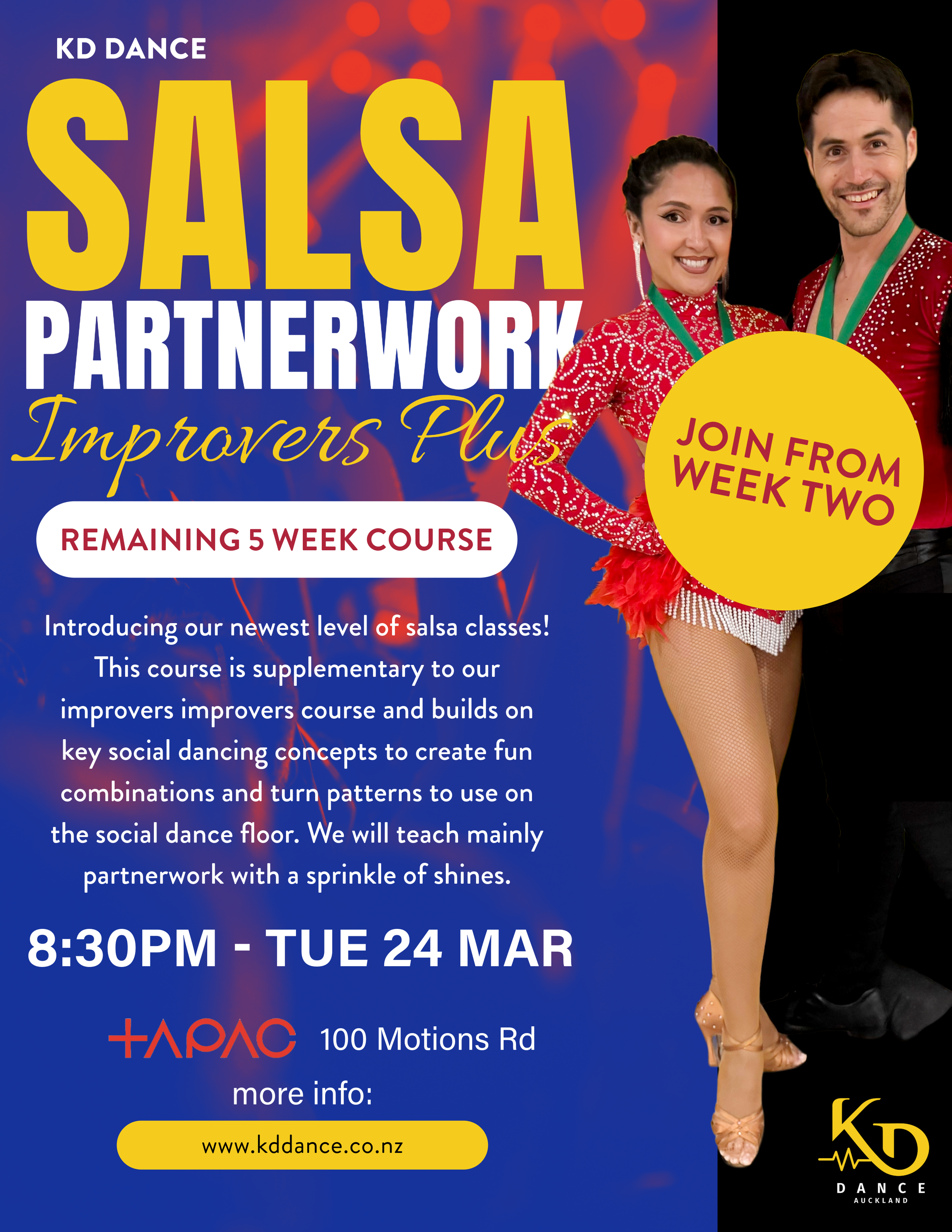 Join from week two - Salsa Partnerwork Improvers Plus