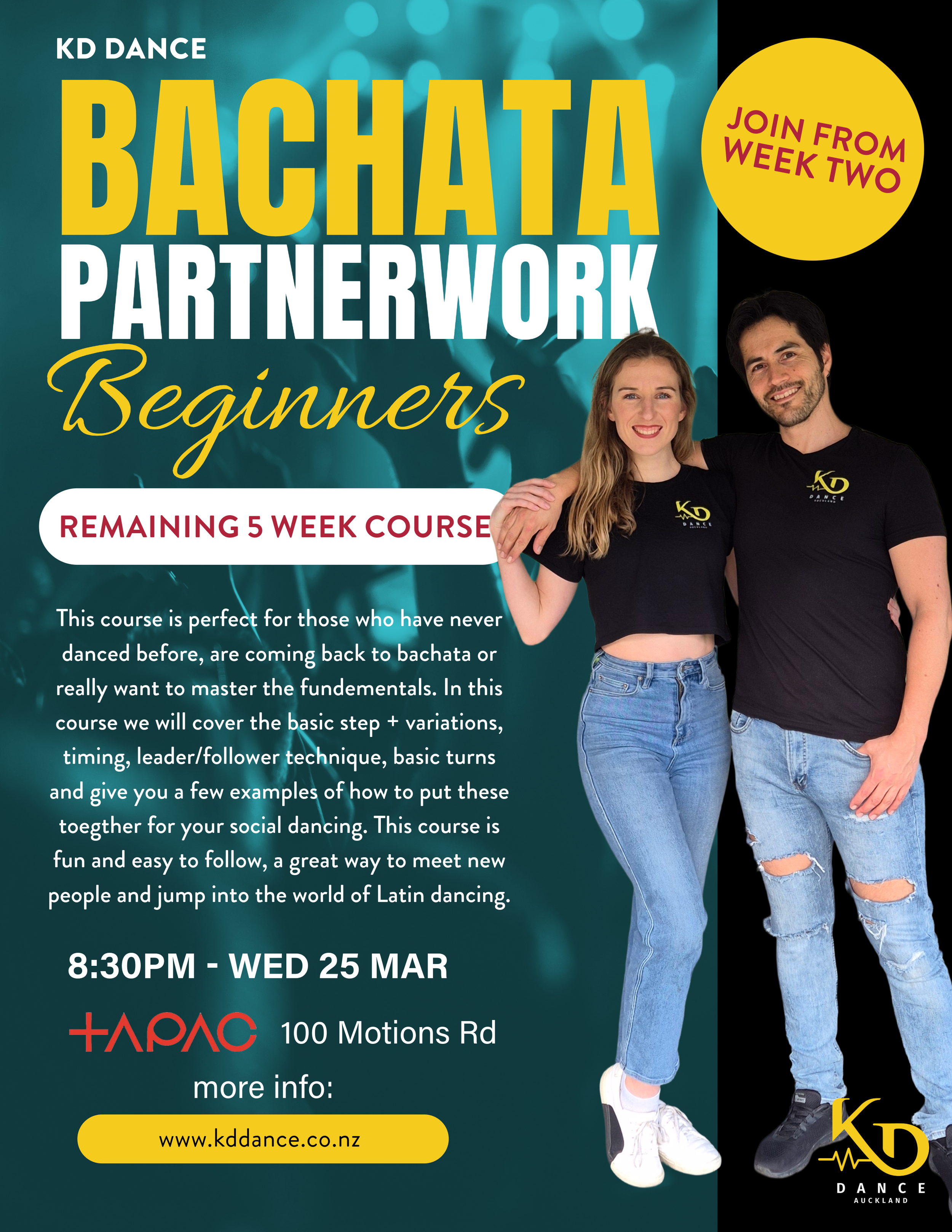 Join from week two - Bachata Partnerwork Beginners