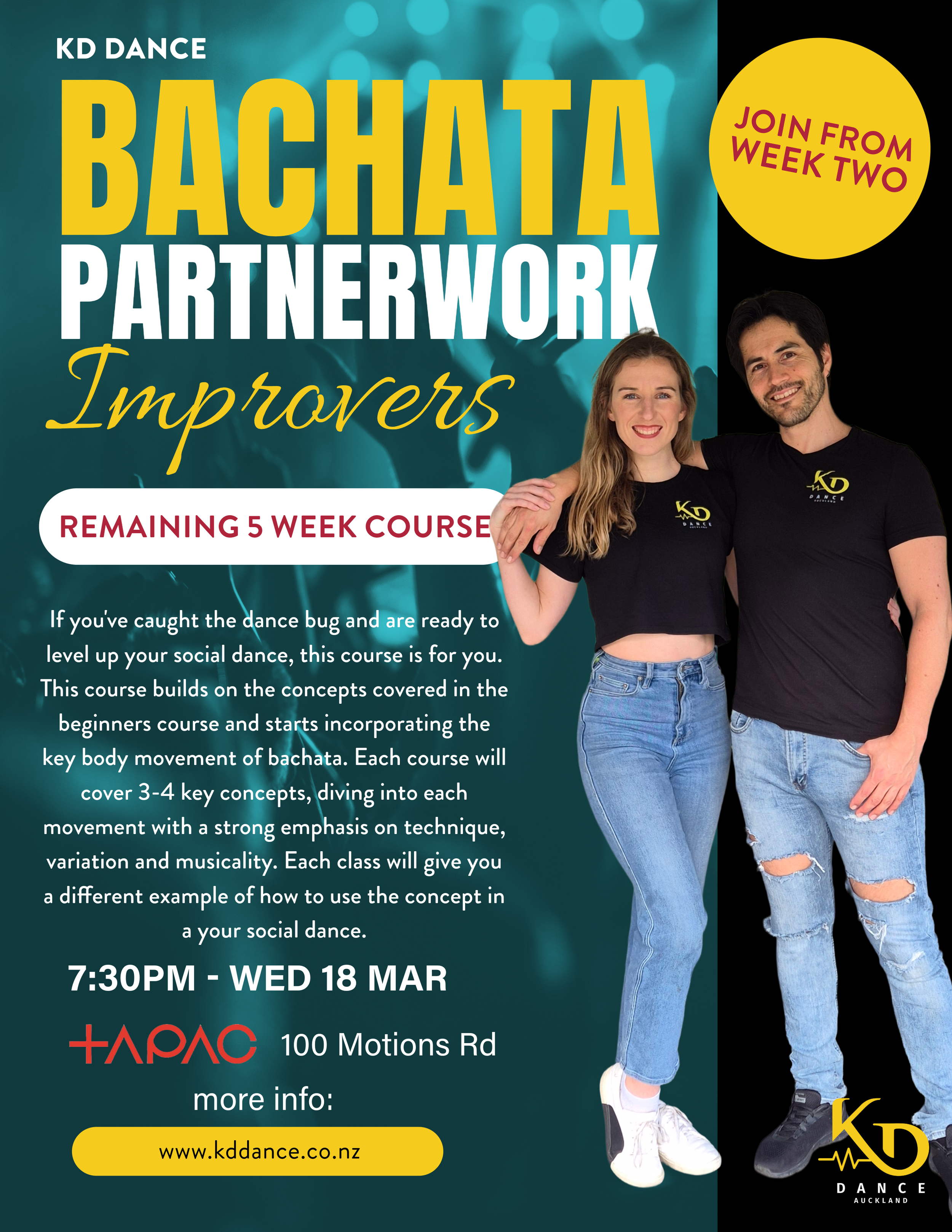 Join from week two - Bachata Partnerwork Improvers