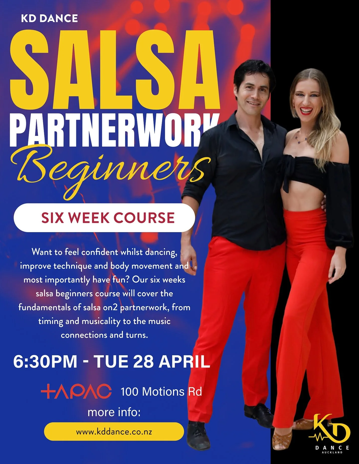 New salsa &amp; bachata partnerwork courses start next week 🪇🪘

Join our next term of six week courses starting from Tuesday the 28th of April. Whether you&rsquo;re completely new to dance, continuing your dancing journey or just want to come and c