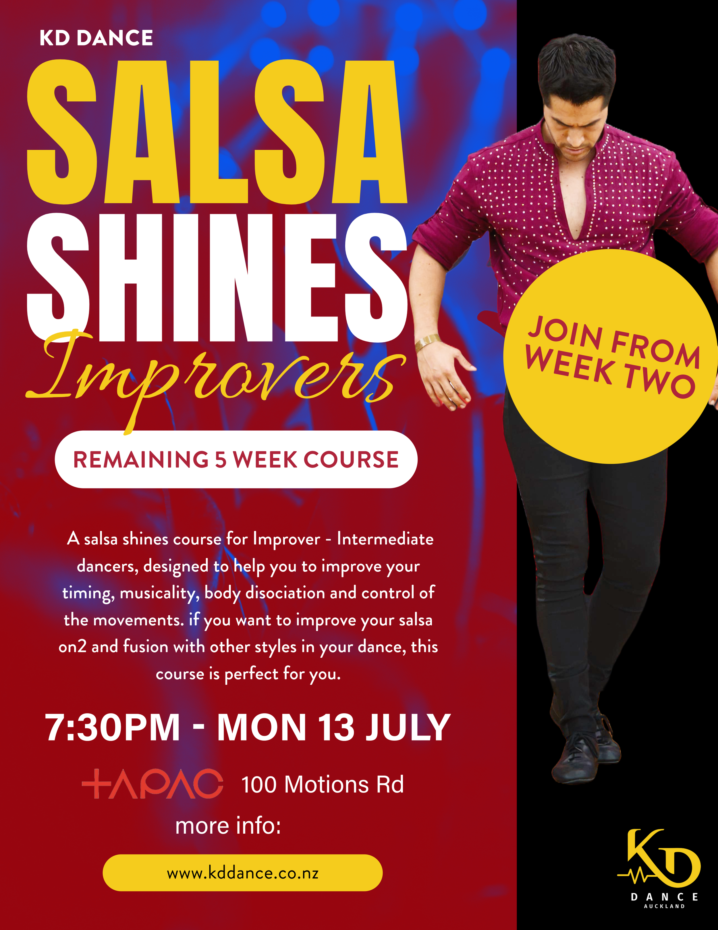 Join from week two - Salsa Shines Improvers 