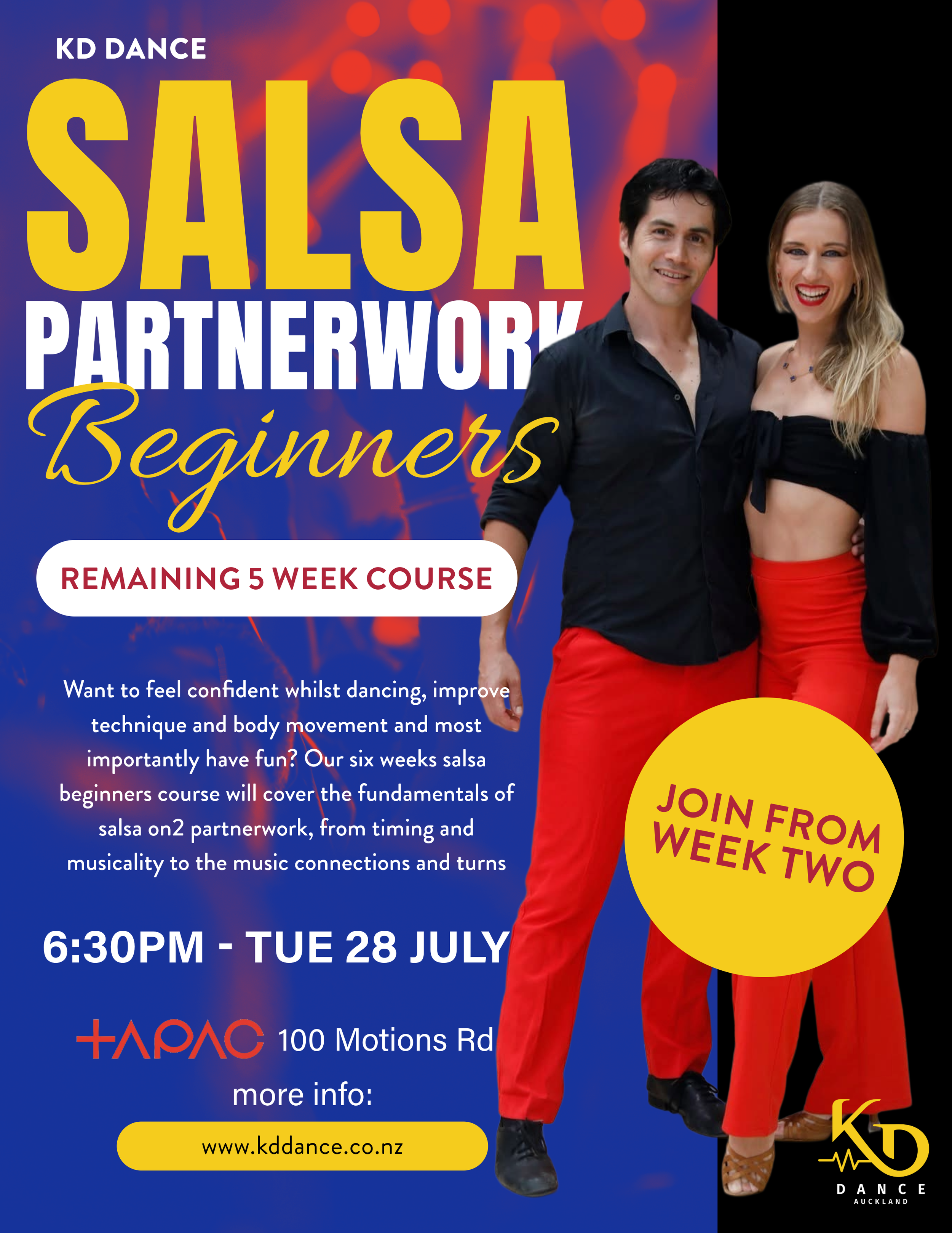 Join from week two - Salsa Partnerwork Beginners — KDDance