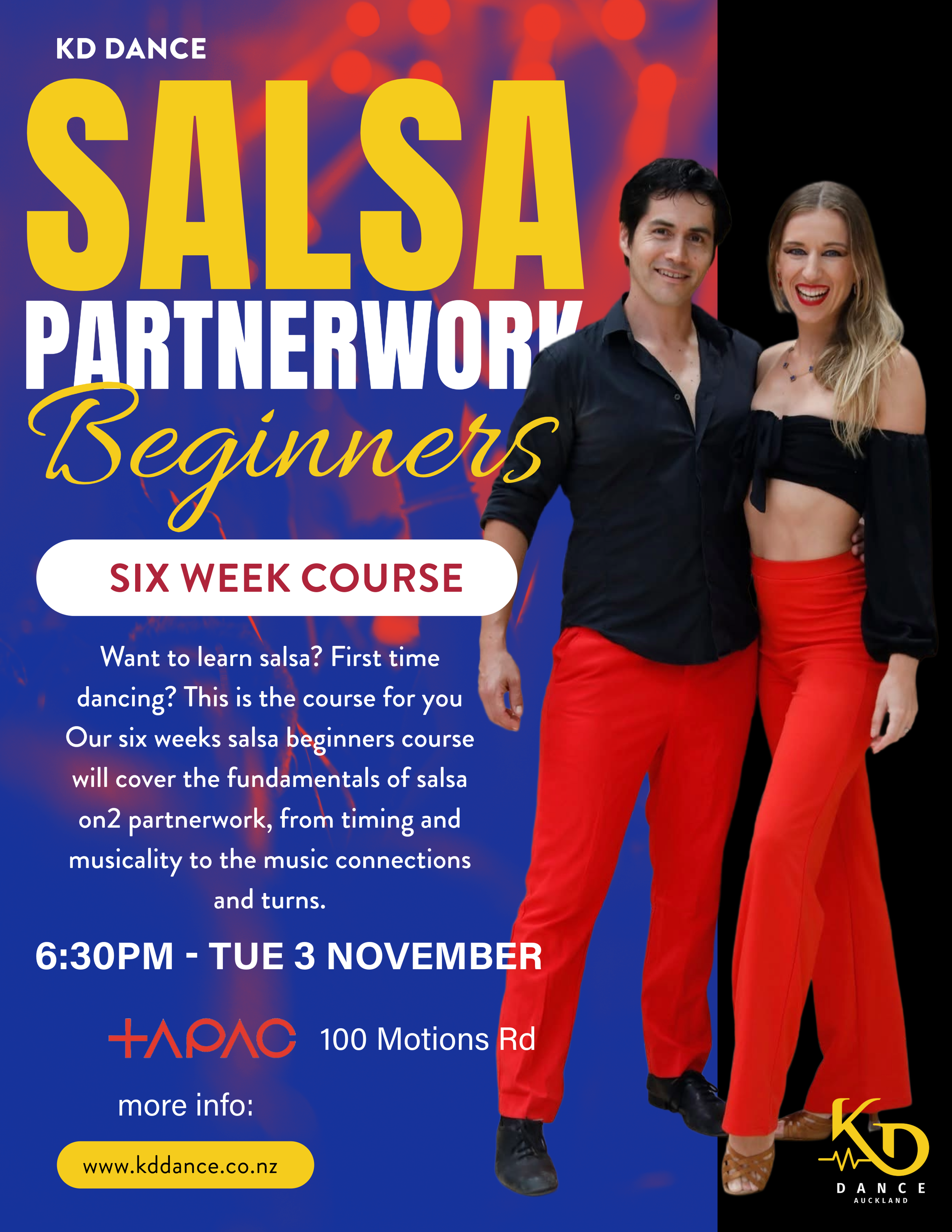 Learn to dance salsa with KD Dance with our six week beginners course