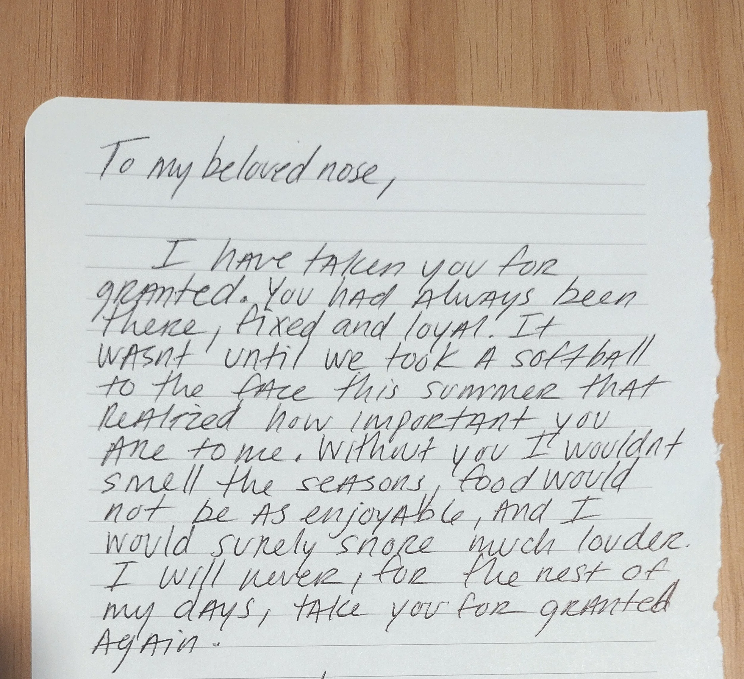 I have taken you for granted