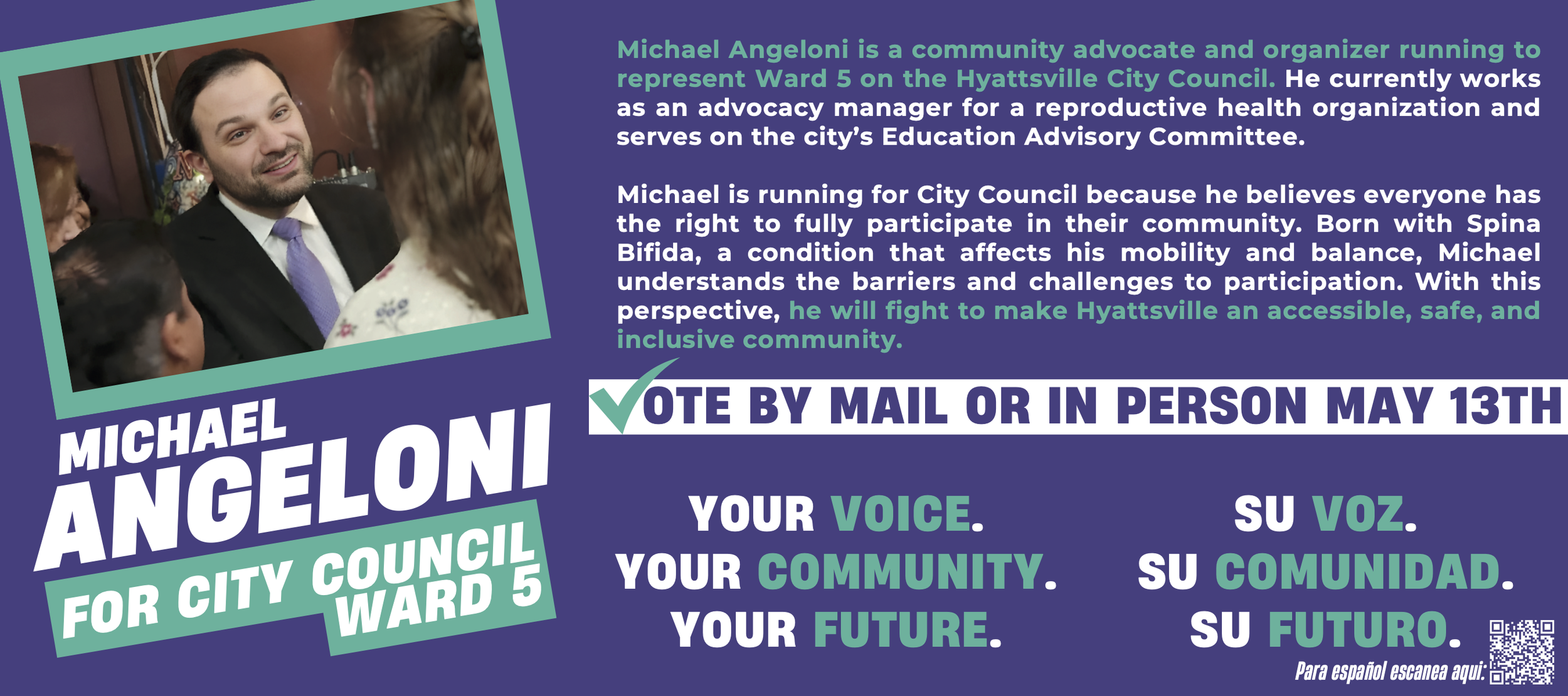 Palm Card Front - Michael Angeloni for City Council
