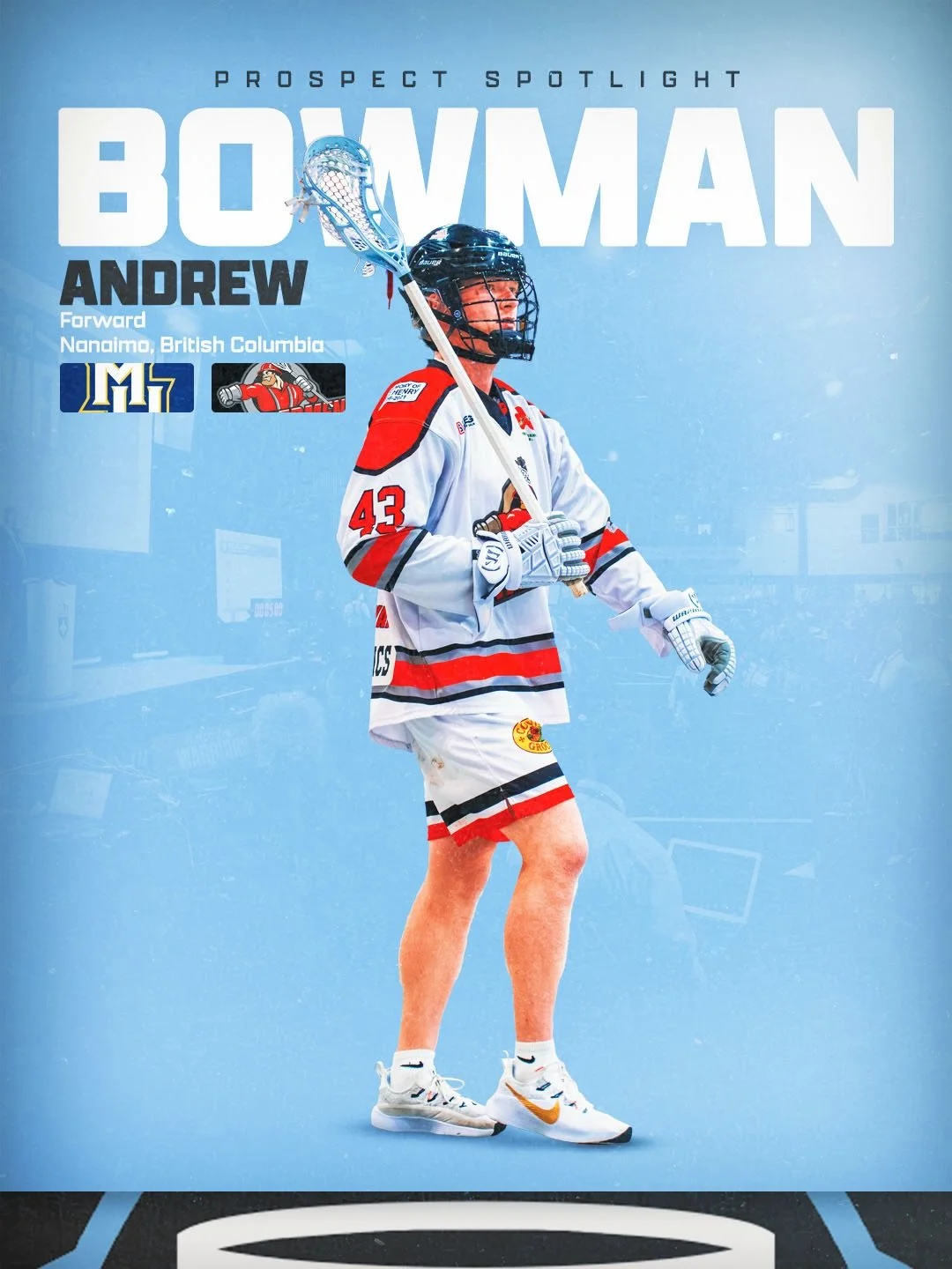In a 2026 @nll Draft where lefty scorers will be at a premium, @andrew.bowman1 is a first-round lock after finishing as a top-five goal scorer in the @wlalacrosse this summer ⏳