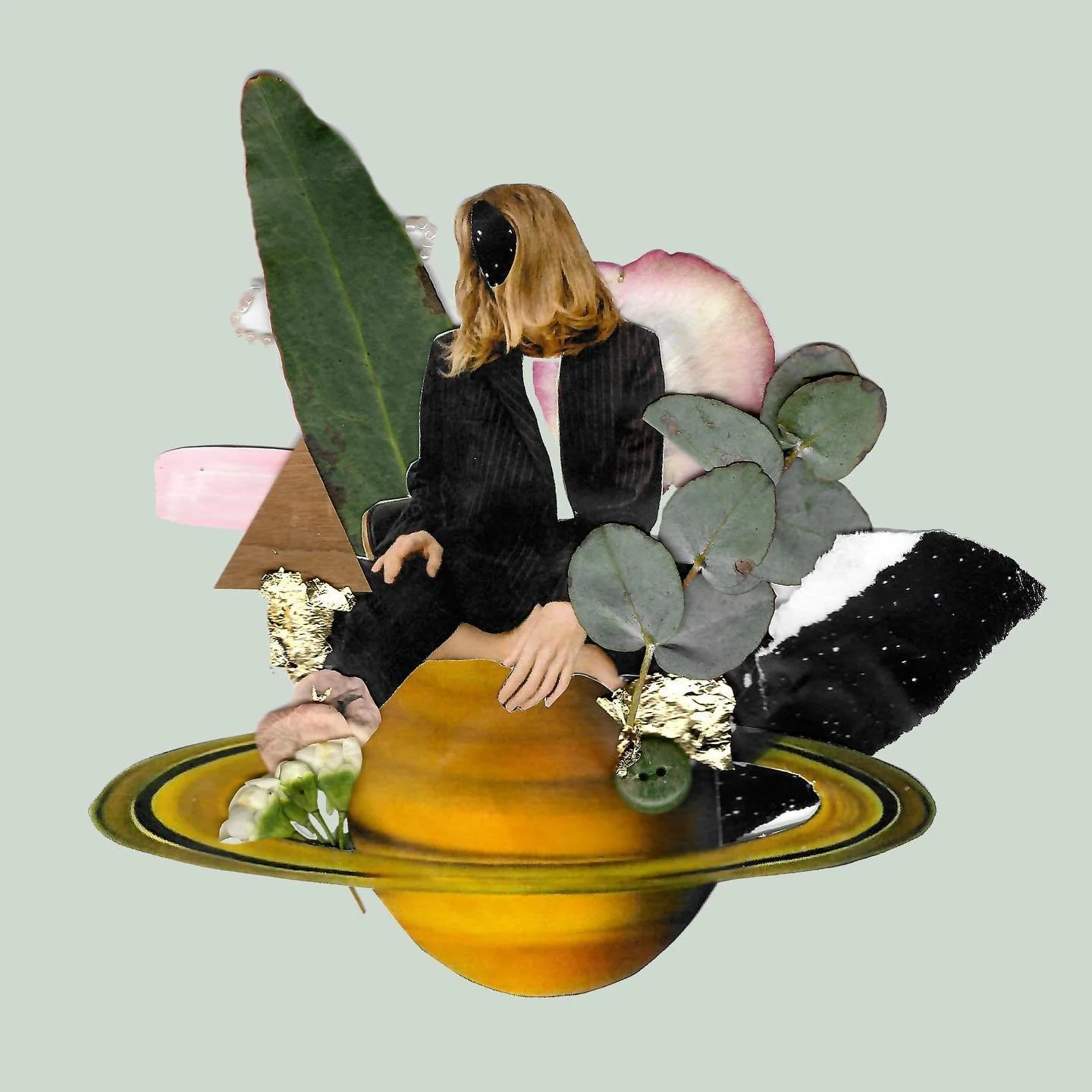 Hand cut collage for uni today 🌱#collage #uniwork