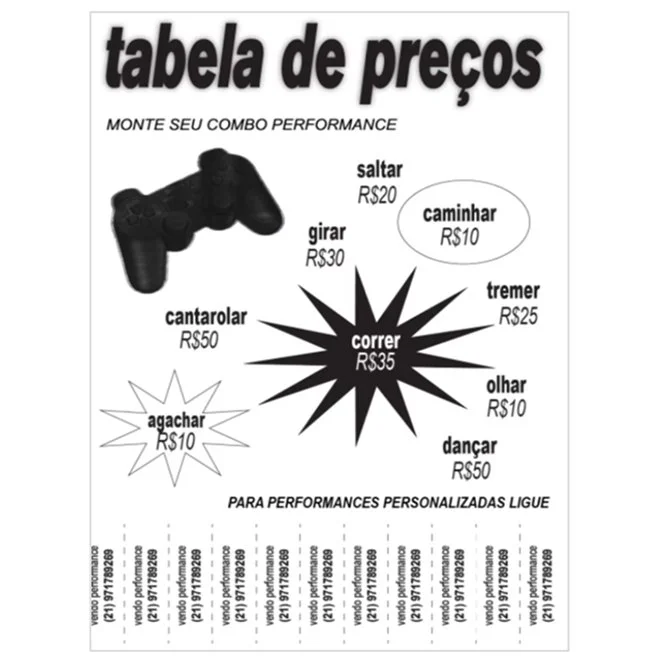 Giovanna Langone |
Vendo Performance IV, 2022.
Impressão jato de tinta sobre papel oﬀset.
29,7 x 42 cm, ed 40.
R$ 135,09