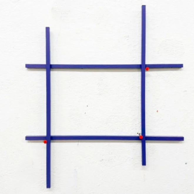 Mano Penalva |
Três por quatro, Serie Ventana, 2026.
Madeira, tinta esmalte e prego.
50 x 46 x 2 cm.
R$ 14.220,00