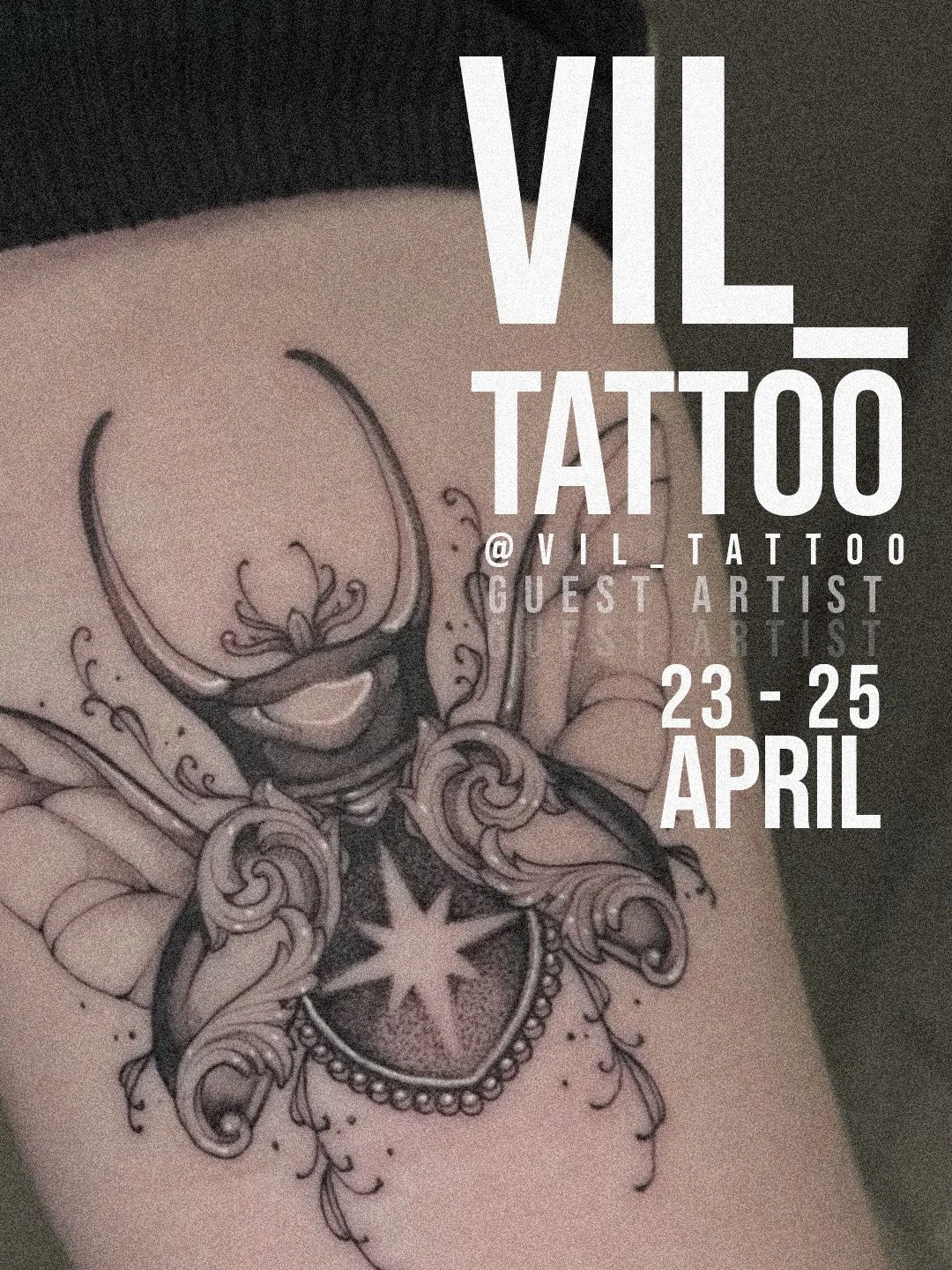 Got our delightful pal back with us at the end of April 🌸
@vil_tattoo is with us 23rd-25th and still has a bit of space left if you fancy getting something booked in

Drop her a message directly to grab a slot &amp; definitely go check out her work 