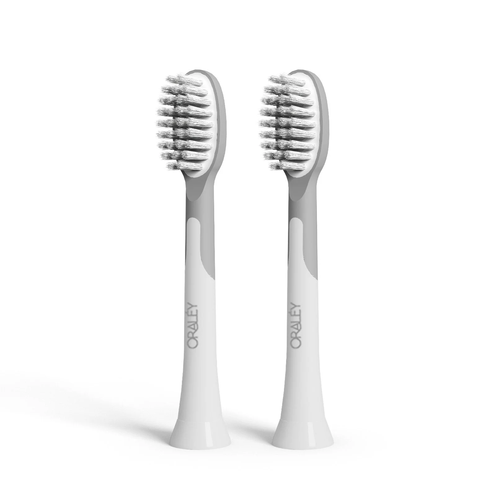 Oraléy Sensitive Care Ultra Soft Brush Heads - 2 Pack White with Tongue Scraper