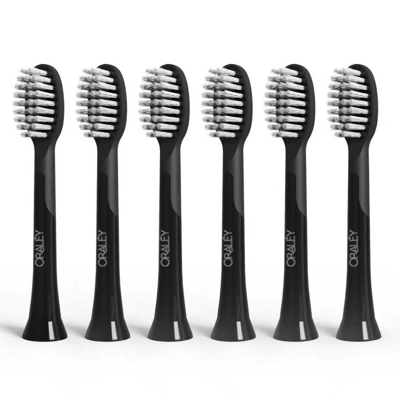 Oraley Sensitive Care Ultra Soft Brush Heads Black 6 pack Front.jpeg