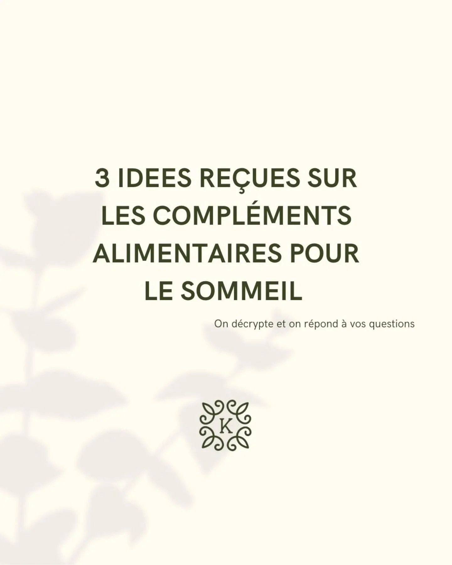 Ces id&eacute;es re&ccedil;ues sur les compl&eacute;ments alimentaires pour le sommeil ont la vie dure mais nous allons vous aider &agrave; y voir plus clair: 

Si vous pensez que :
&laquo; Les plantes, c&rsquo;est trop doux et inefficace &raquo;
&la