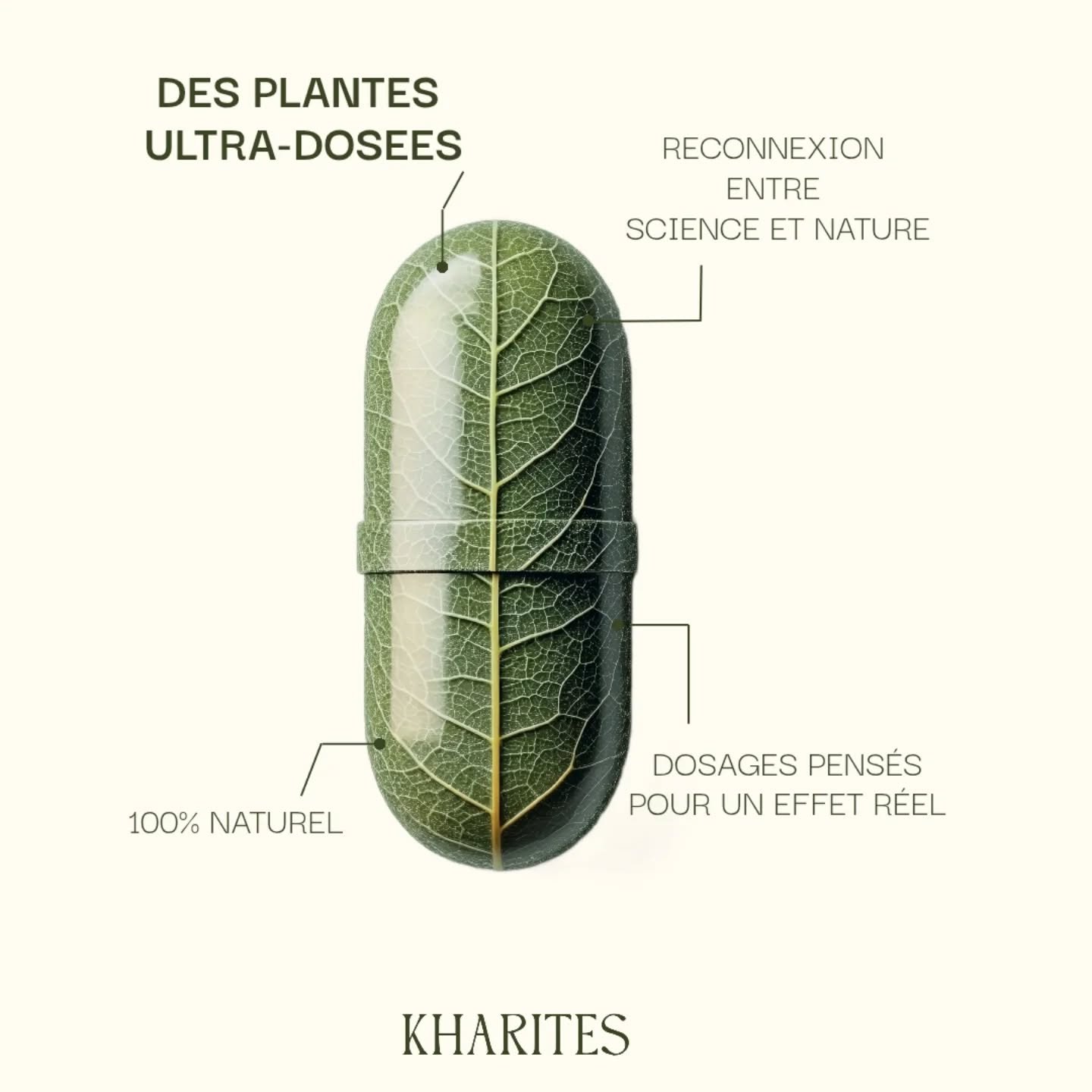 Ce n'est pas le "naturel" qui fait l&rsquo;efficacit&eacute;.
C&rsquo;est la dose.

Dans l&rsquo;univers des compl&eacute;ments alimentaires, le naturel est devenu un argument.
L&rsquo;efficacit&eacute;, beaucoup plus rare.

Chez KHARITES, 