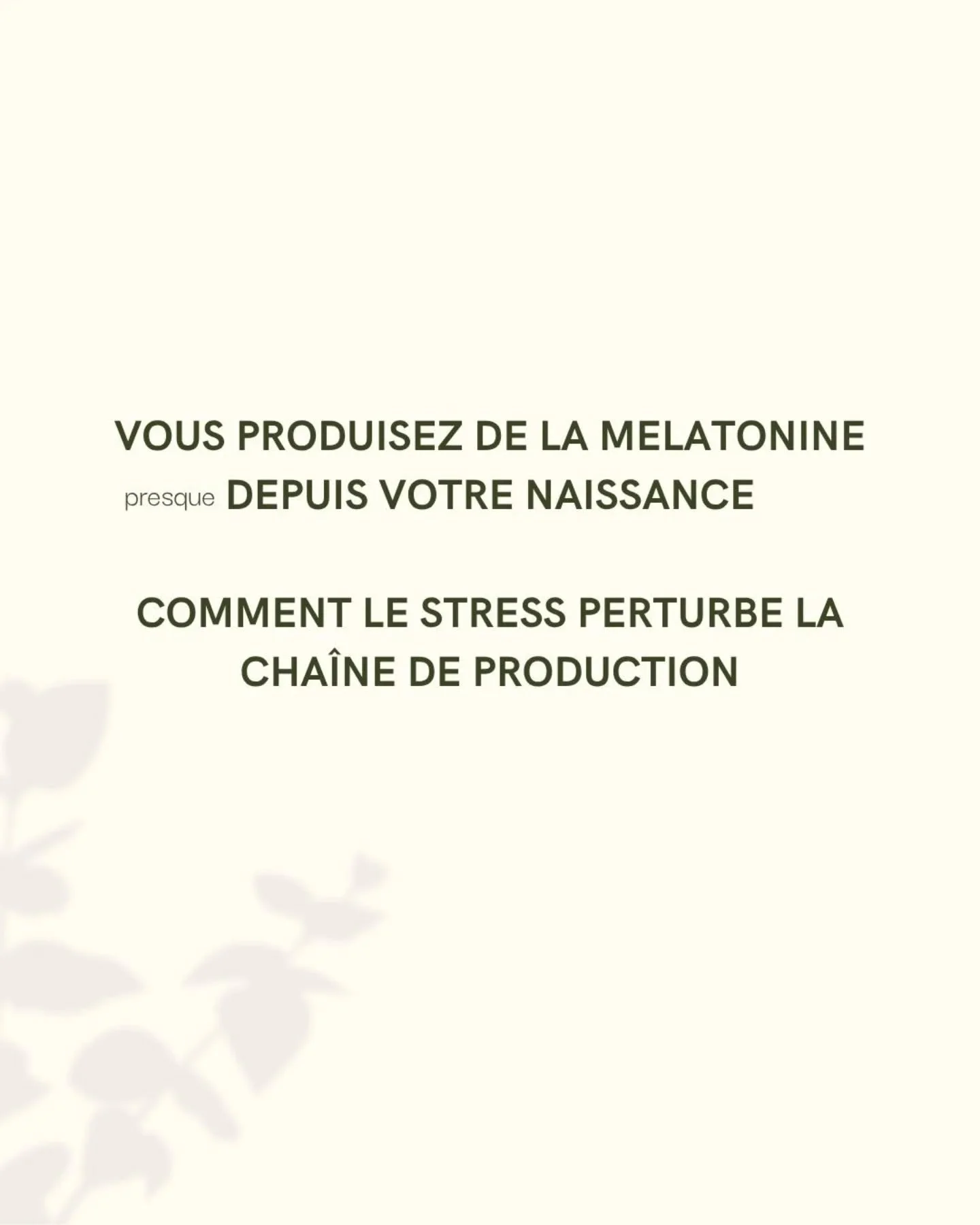 L'organisme a besoin d'une cascade bien rythm&eacute;e pour que le sommeil vienne. 
 
 ① Lorsque vous &ecirc;tes sous pression (ou pas) votre corps produit du cortisol &mdash; l'hormone du stress. C'est son r&ocirc;le. Mais le cortisol doit redescend