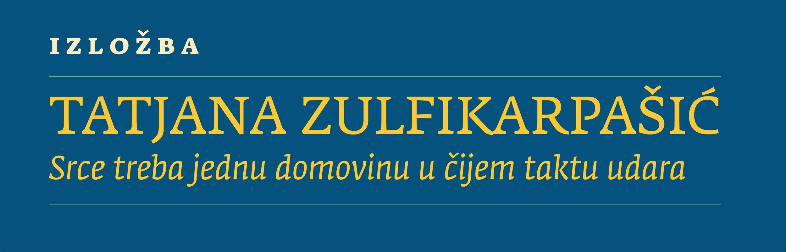 Tatjana Zulfikarpašić: srce treba jednu domovinu u čijem taktu udara