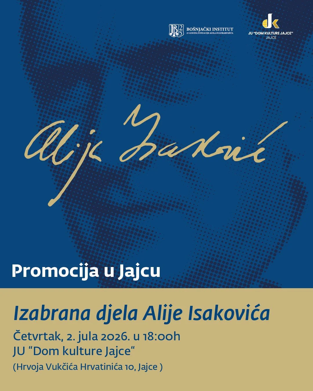 Promocija izdanja Bošnjačkog instituta u Jajcu